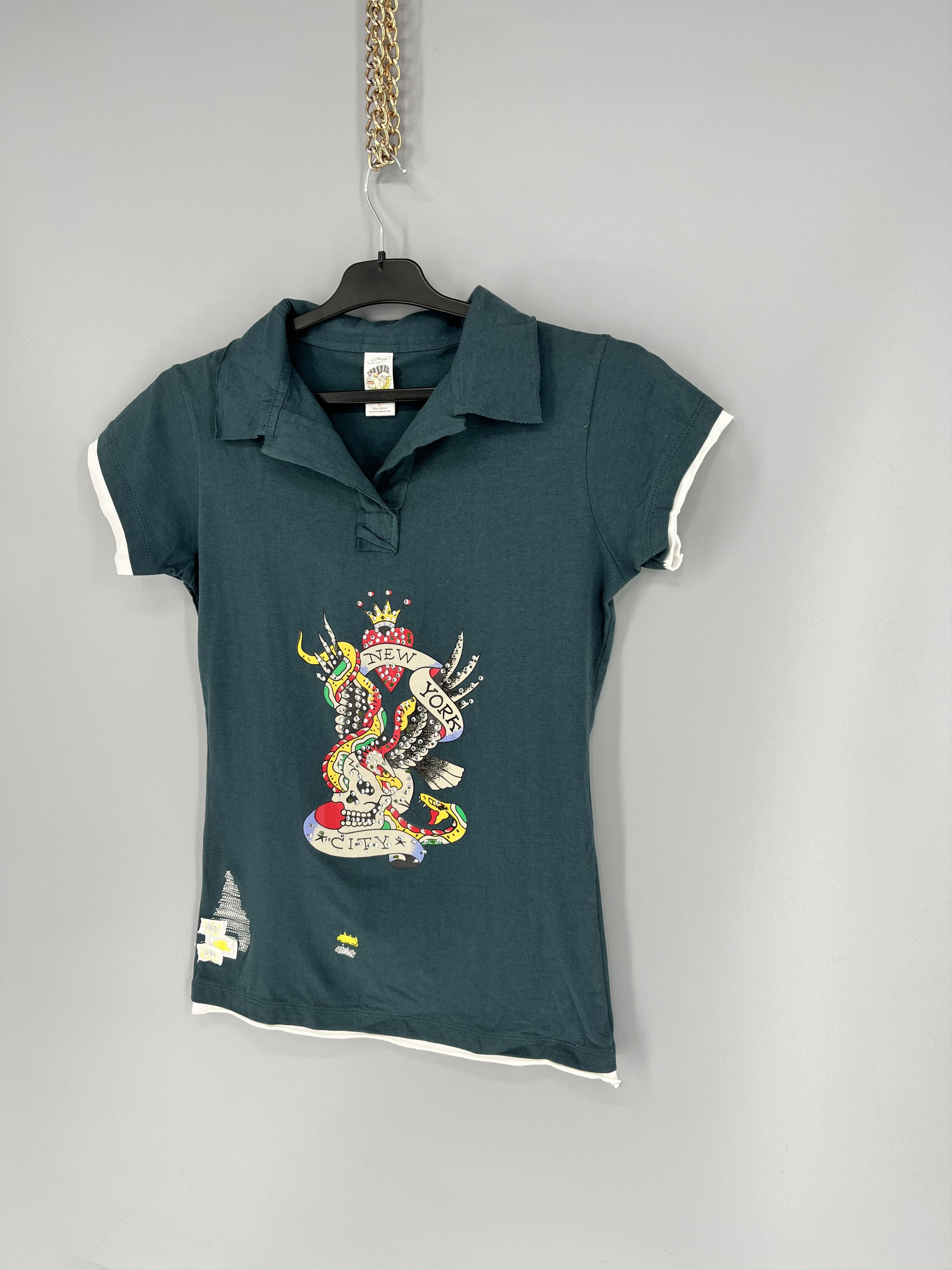 Christian Audigier Vintage Ed Hardy By Christian Audigier Polo Tee Size L / US 10 / IT 46 - 3 Thumbnail