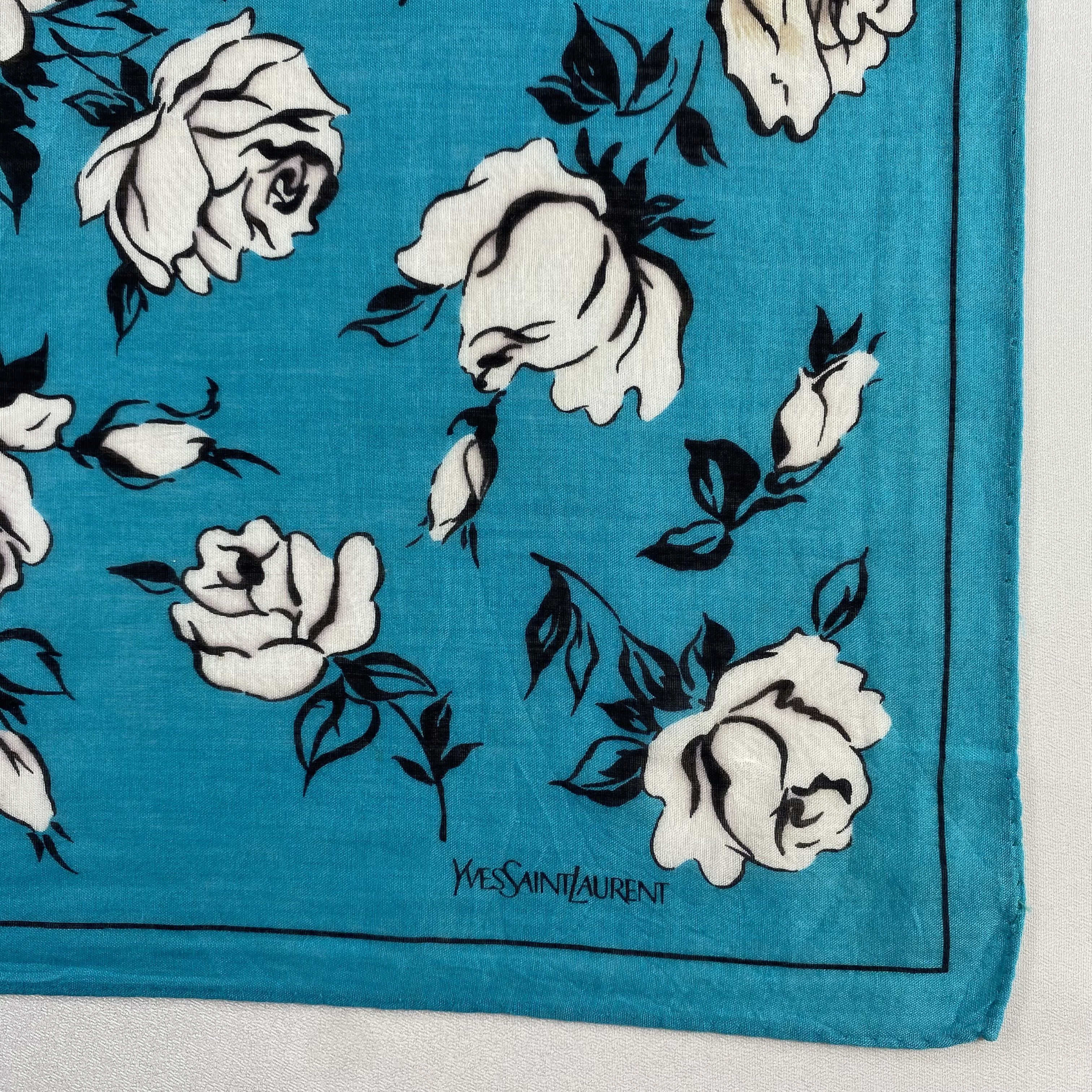 Vintage Yves Saint Laurent Handkerchief / Neckerchief-P1563 Size ONE SIZE - 3 Thumbnail