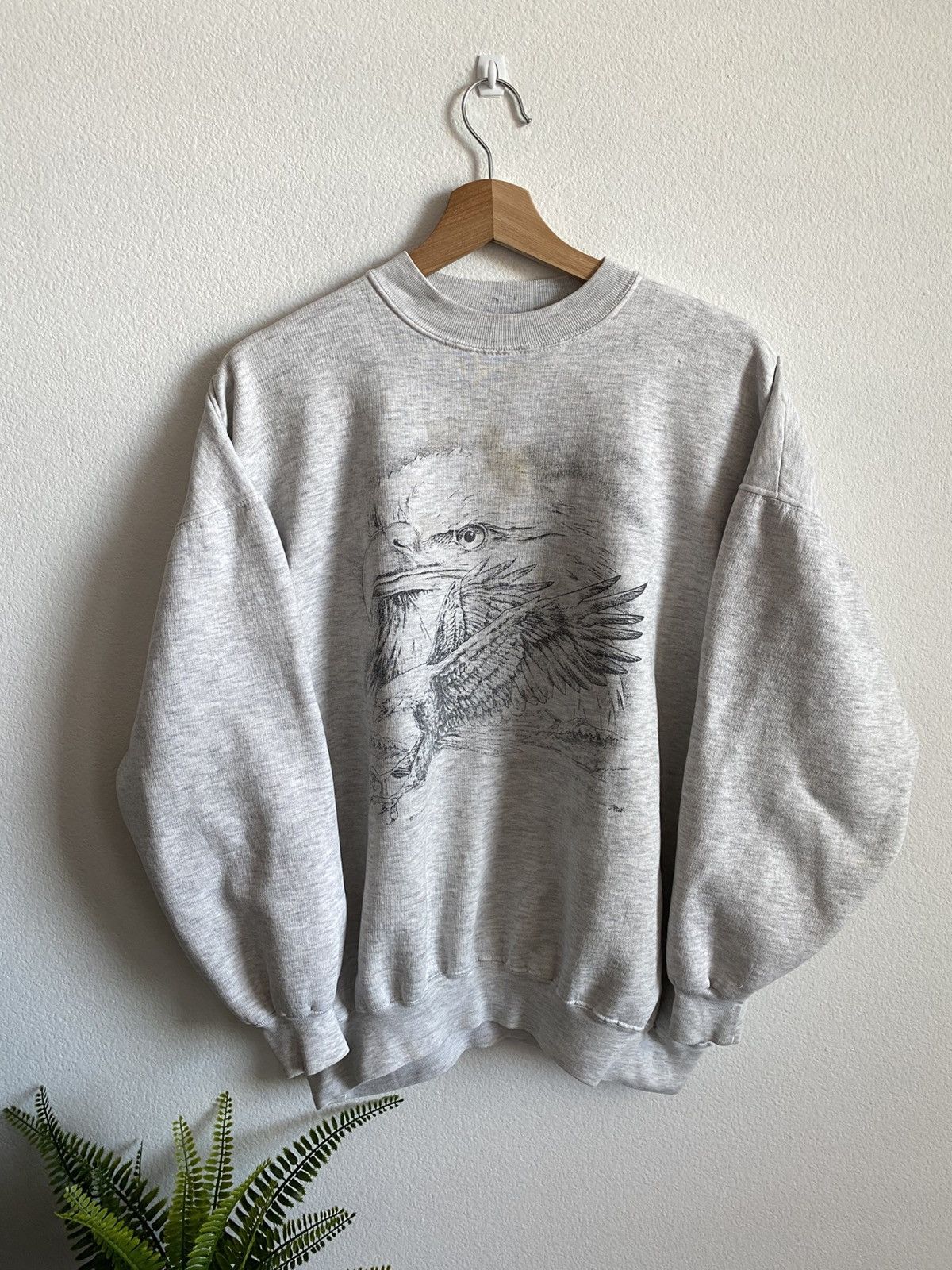 Vintage Vintage 90s Eagle Crewneck Sweatshirt Size US XL / EU 56 / 4 - 1 Thumbnail