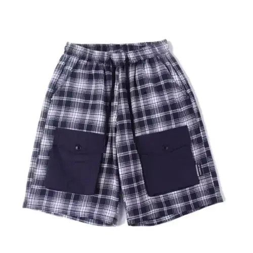 Other 21SS Tokyo Union Navy Blue Checked Shorts Size US 32 / EU 48 - 2 Thumbnail