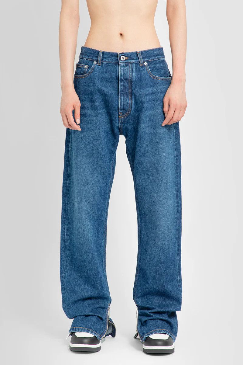 Off-White Blue Arrow Tab Skate Zip Straight-Leg jeans Size US 34 / EU 50 - 3 Thumbnail