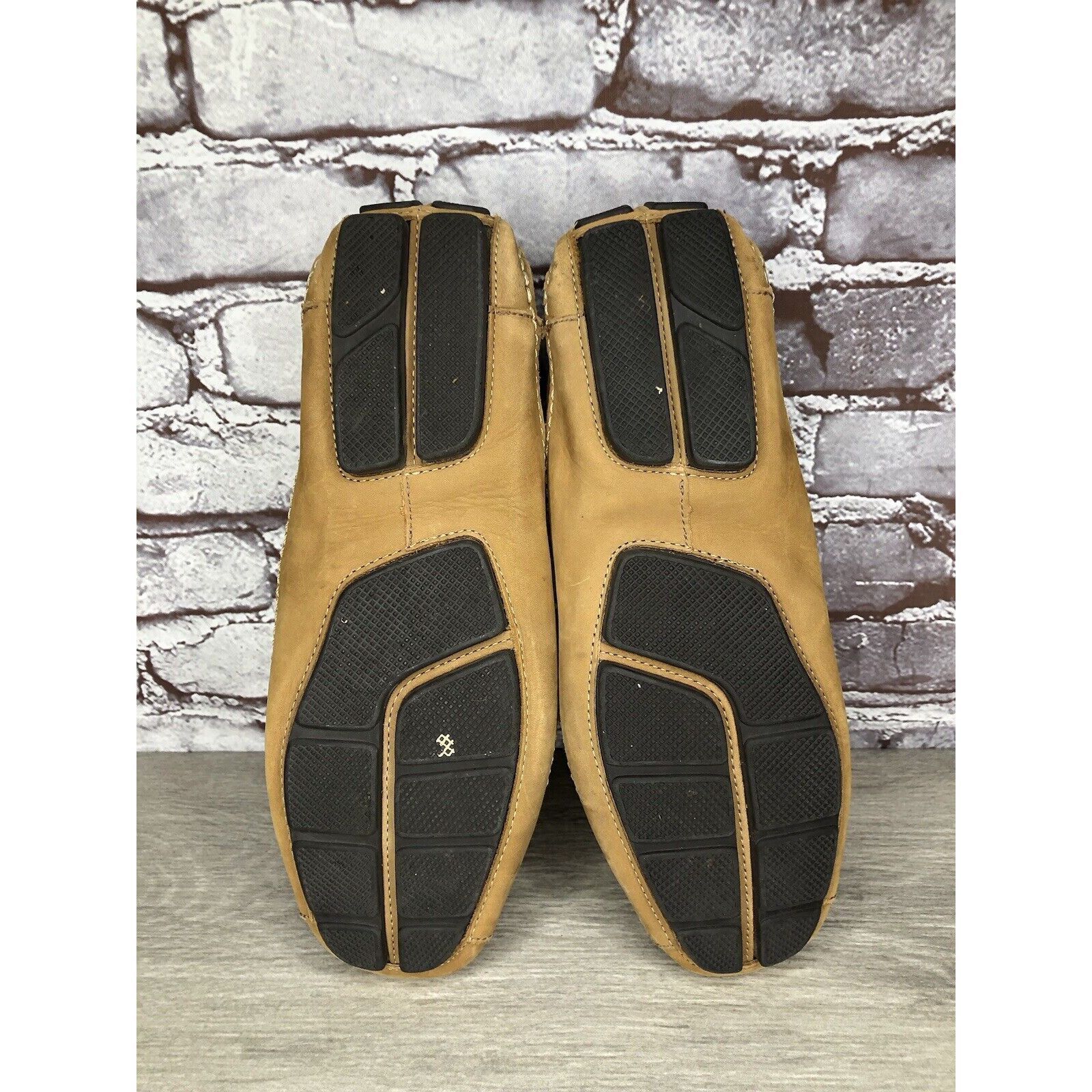 Clarks Clarks England Tan Nubuck Leather Slip On Driving Loafers Sh Size US 11 / EU 44 - 18 Thumbnail