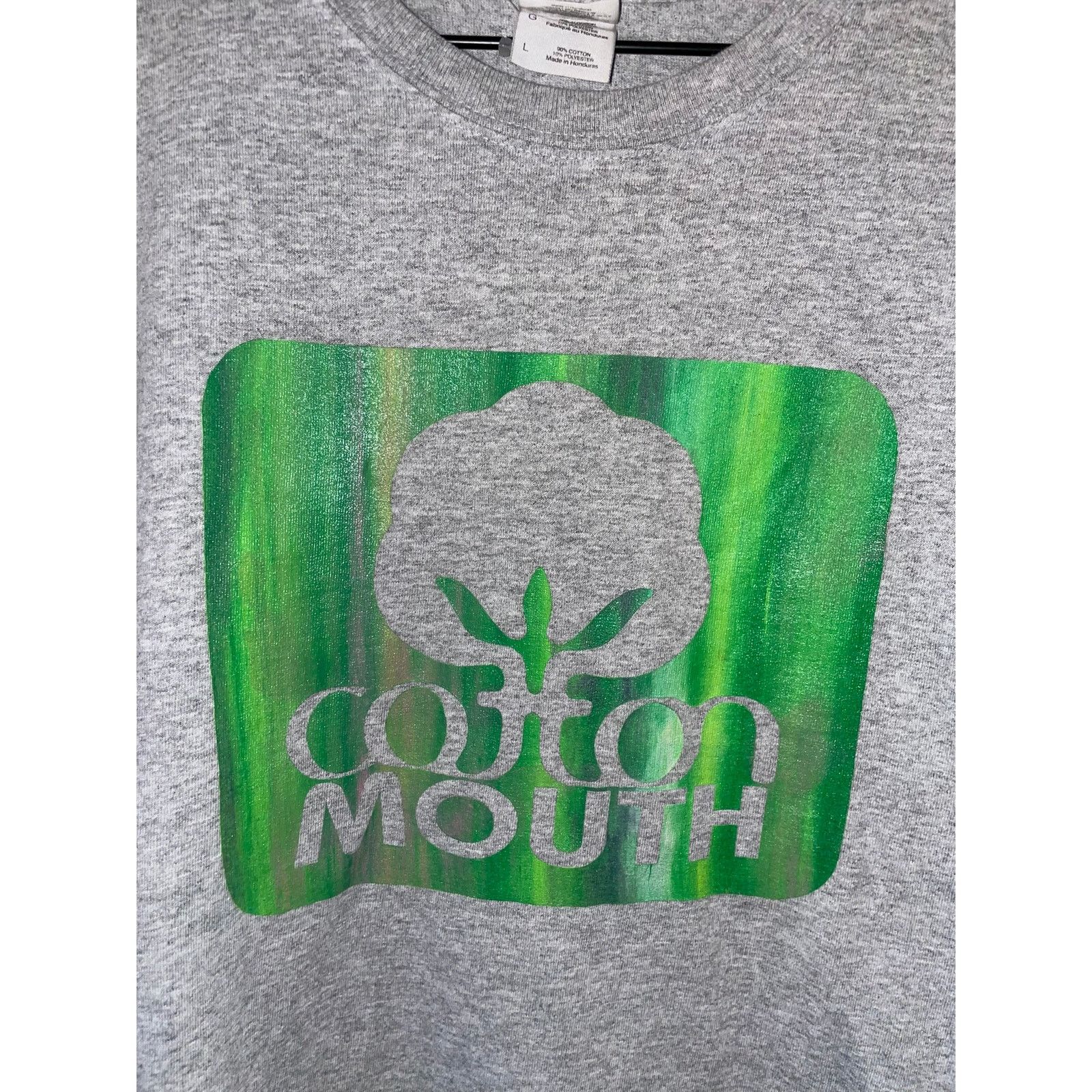 Gildan Vintage Weed Shirt Cottonmouth Cotton Mouth Gray Tee 2000s L Size US L / EU 52-54 / 3 - 2 Thumbnail
