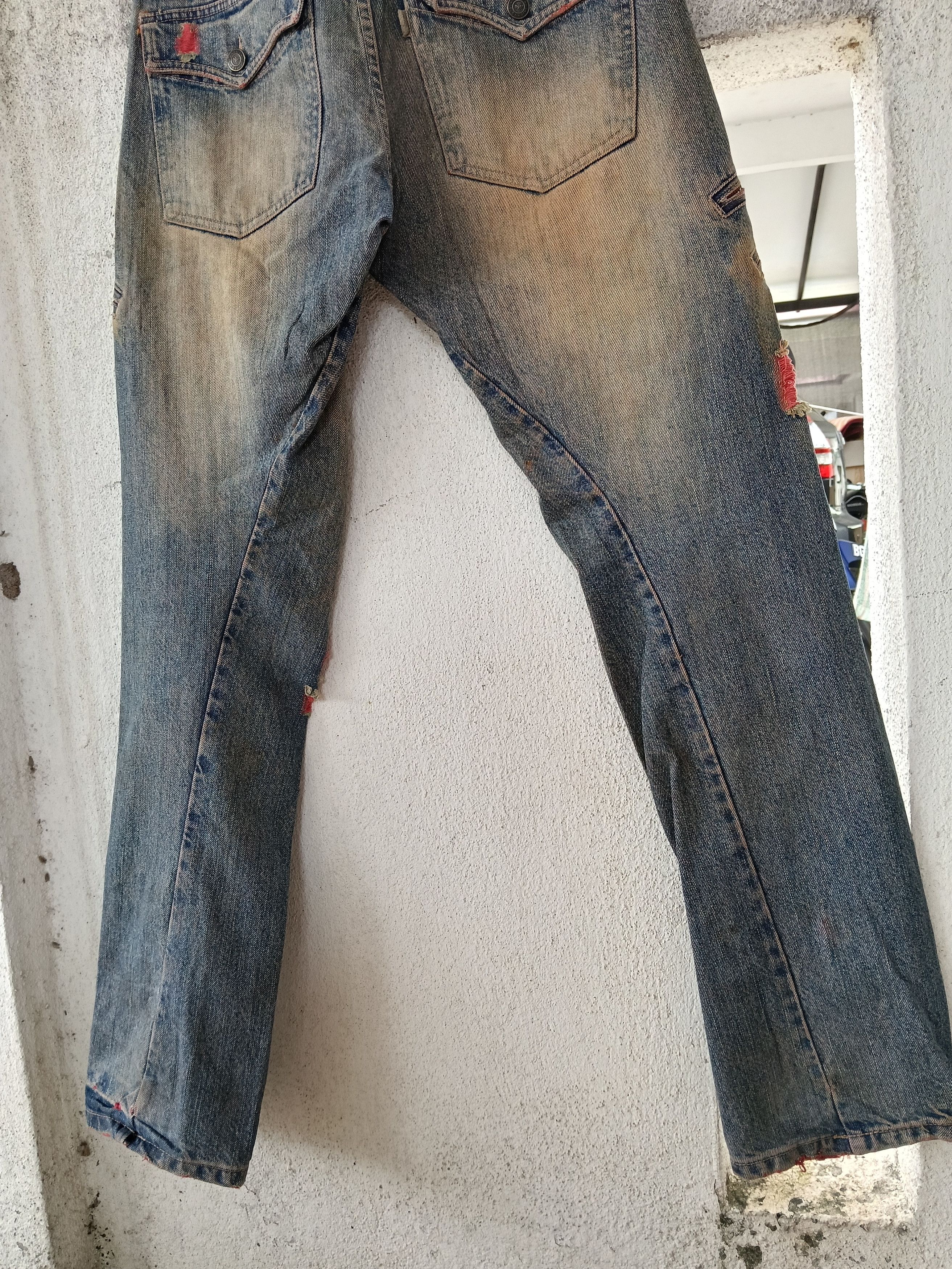 If Six Was Nine 💥 Japanese Brand Goddess Distressed Denim Twisted Leg💥 Size US 31 - 9 Thumbnail