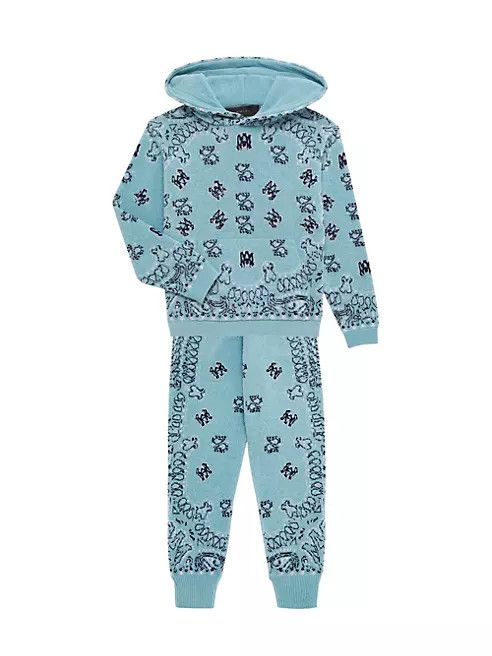 Amiri oc11z0225 KIDS Bandana Sweatpant & Jogger in Blue/Black Size US 26 / EU 42 - 2 Thumbnail