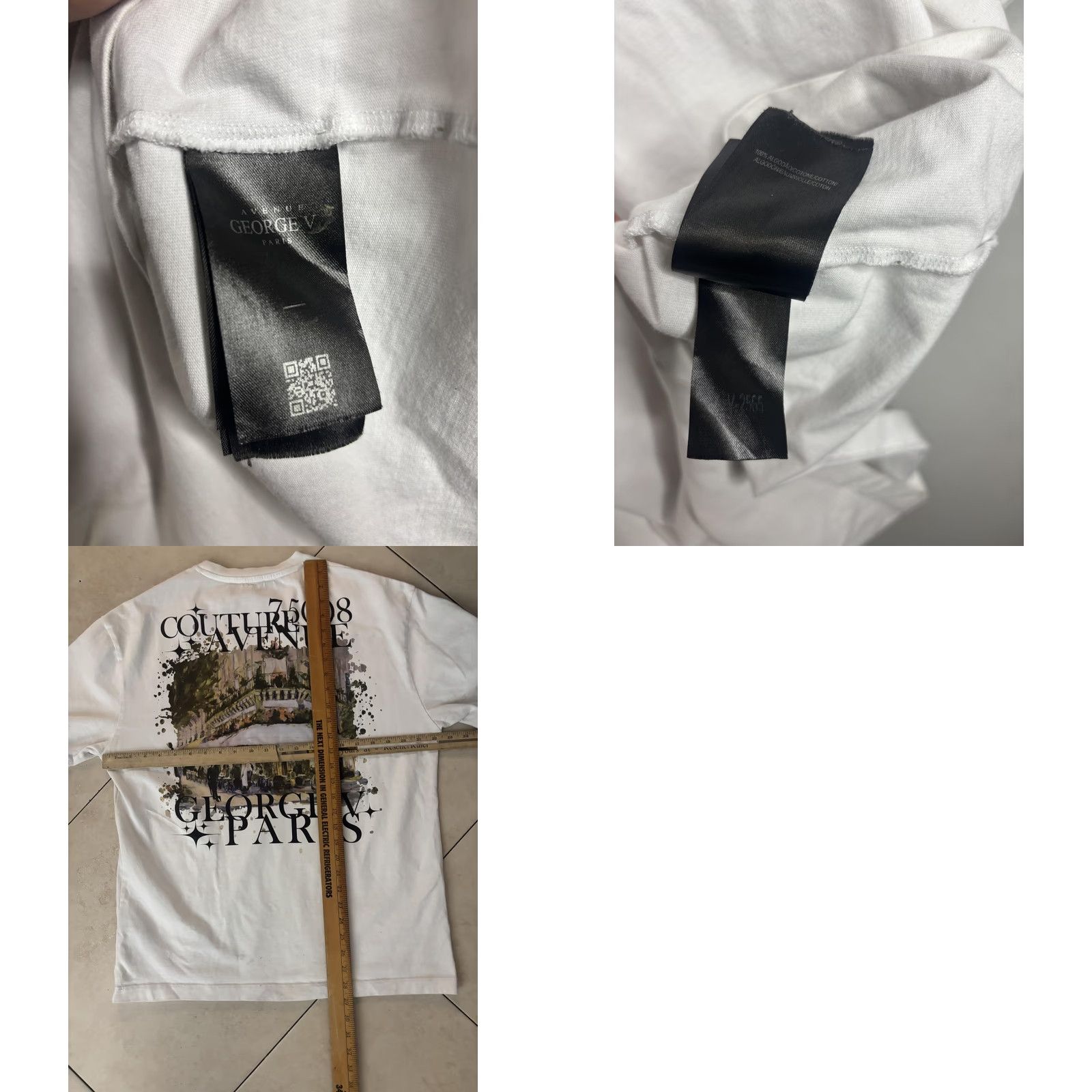 Avenue Avenue George V Paris Shirt Mens XL White Graphic Tee Couture 75008 Streetwear Size US XL / EU 56 / 4 - 8 Thumbnail