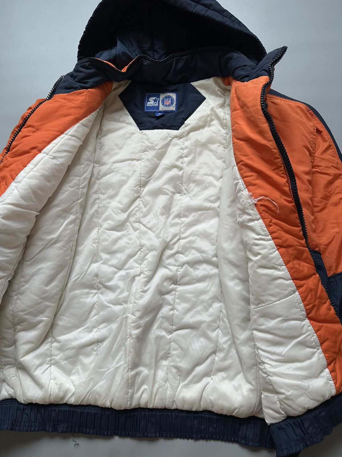 Starter Vintage Chicago Bears Starter Pro Line NFL Zip Puffer Jacket Size US XL / EU 56 / 4 - 7 Thumbnail