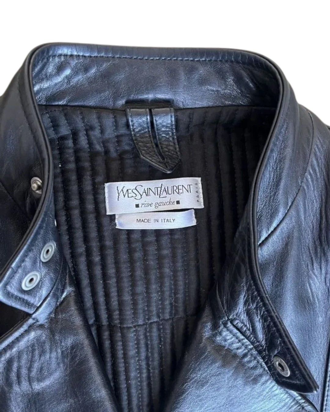 Yves Saint Laurent 90'S ARCHIVE BY HEDI SLIMANE CAFE RACER LEATHER BIKER JACKET Size US M / EU 48-50 / 2 - 3 Thumbnail