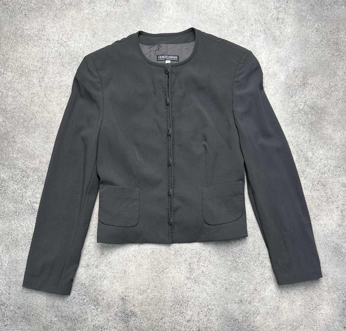 Giorgio Armani × Vintage Giorgio Armani 90s vintage cropped blazer jacket Size S / US 4 / IT 40 - 1 Thumbnail