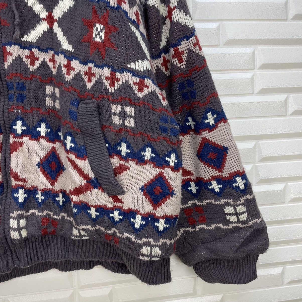 Aran Isles Knitwear Vintage Japanese Brand Gb Company Native Hoodie Jacket Size US M / EU 48-50 / 2 - 7 Thumbnail