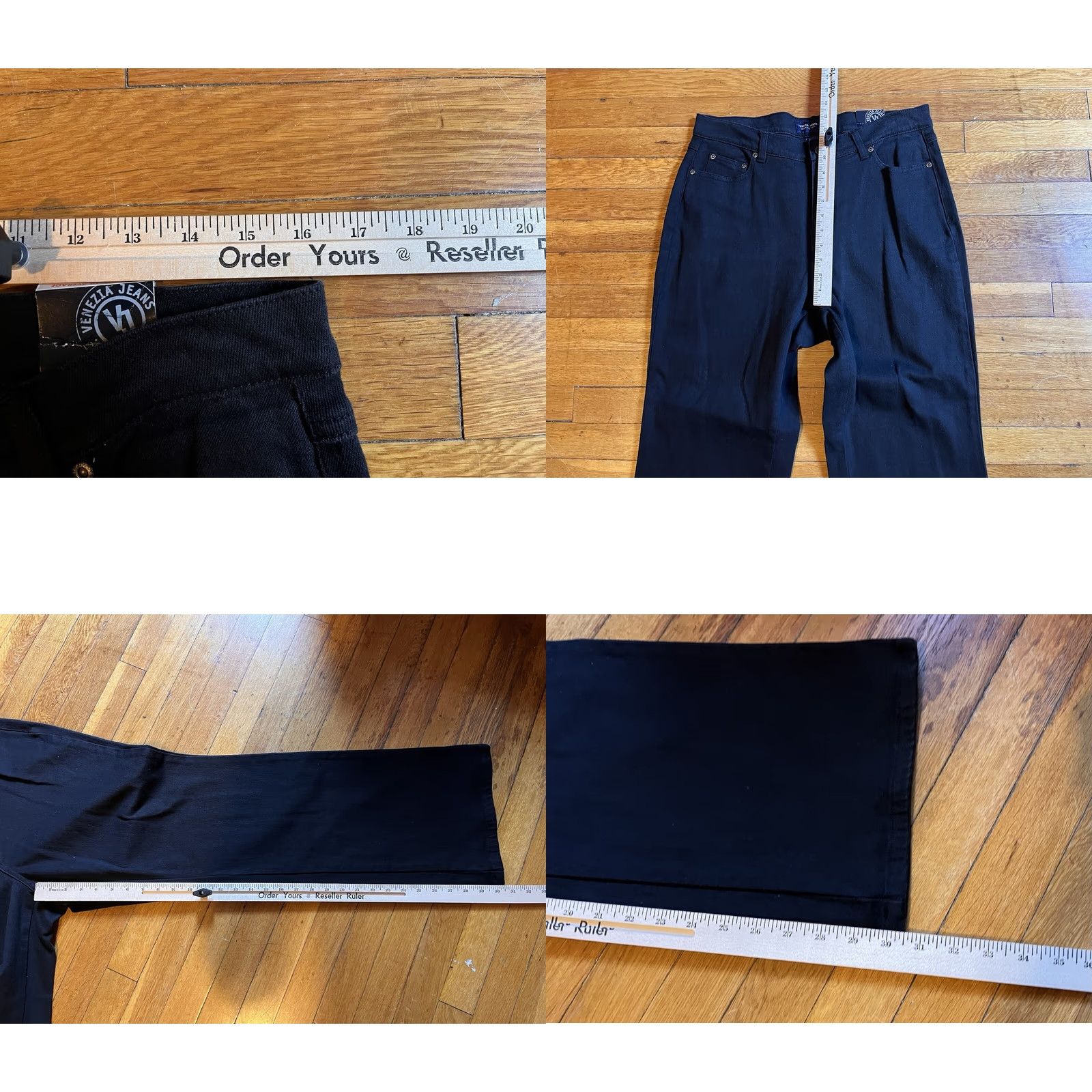 Vintage Venezia Jeans Women’s 16 Average Black Stretch Boot Cut Jeans Shirt Pants? Size 38" / US 16 / IT 52 - 9 Thumbnail