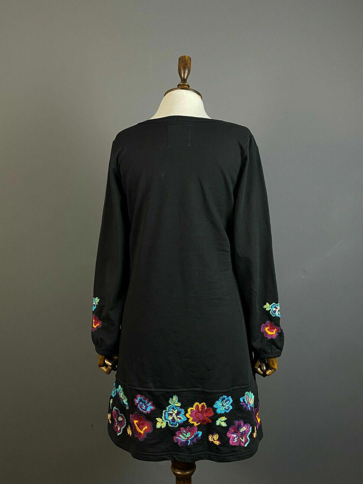 Designer Deerberg by Oska Black Floral Long Sleeve Dress Size S Size S / US 4 / IT 40 - 5 Thumbnail