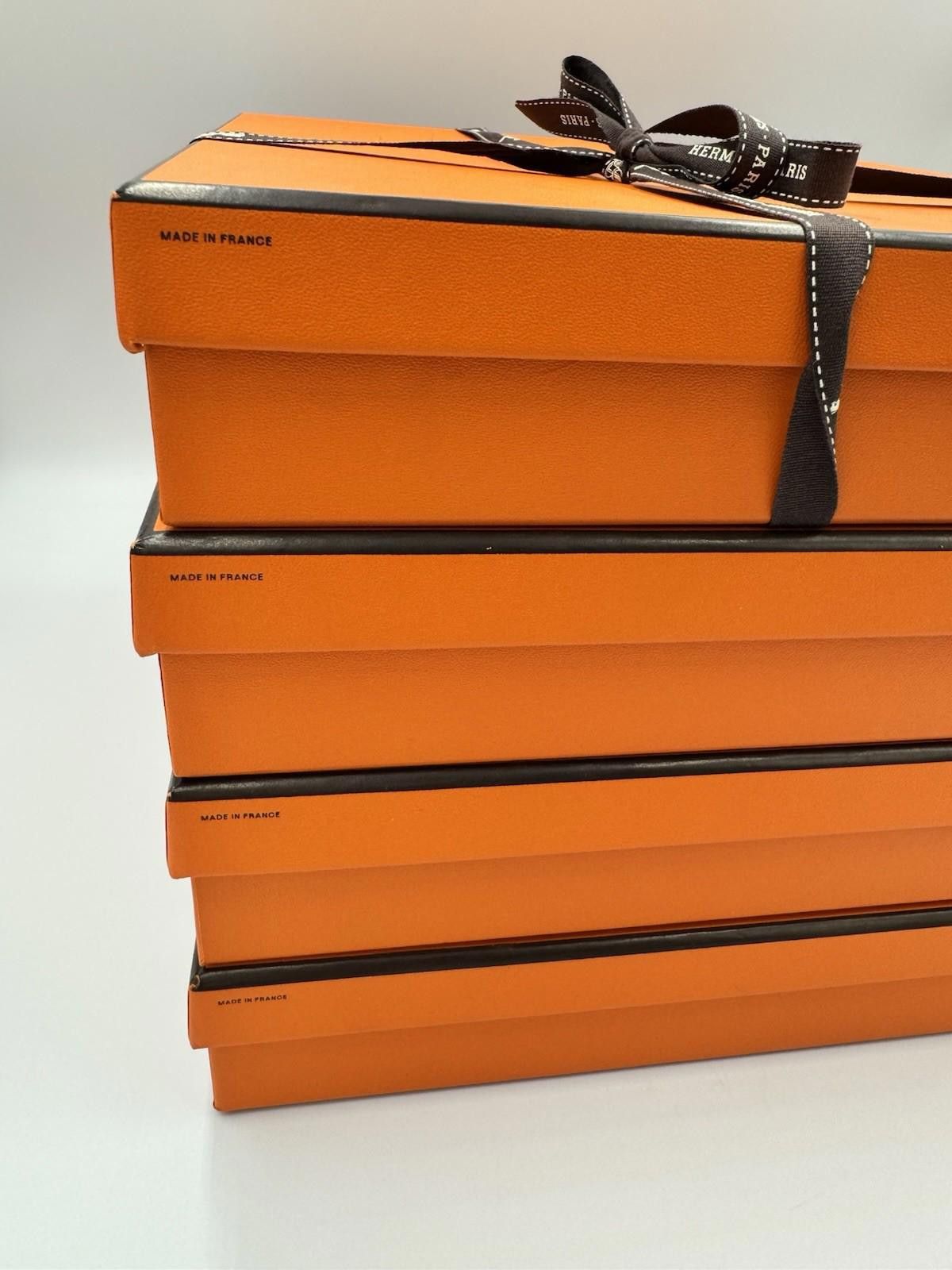 Hermes Hermes 11 by 11 4 Empty Authentic Box Only w/ Ribbons Slip N Size ONE SIZE - 2 Thumbnail