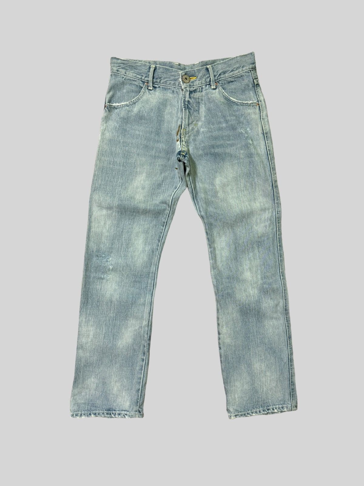 Japanese Brand Distressed COCOLULU Mud WashThrashed Faded Jeans Size US 30 / EU 46 - 2 Thumbnail
