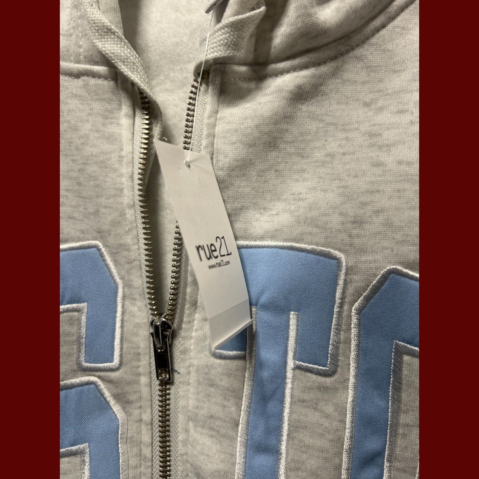 rue21 Rue 21 - Unisex Long Sleeve Hooded Sweatshirt - Grey - Mediu Size M / US 6-8 / IT 42-44 - 10 Thumbnail