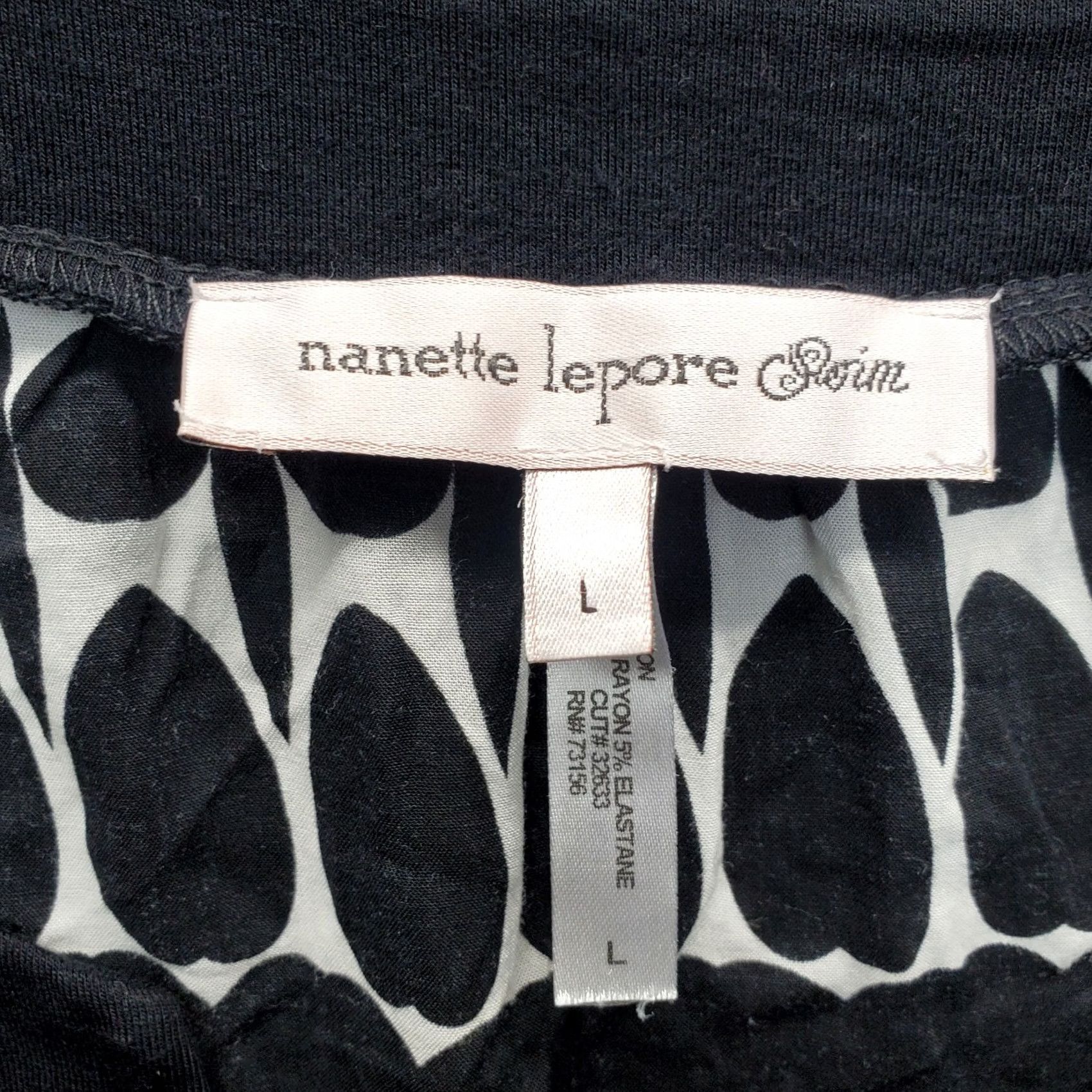 Nanette Lepore Nanette Lepore Tunic Top Womens L Multi Geometric Roll Tab Sleeve V-Neck Blouse Size L / US 10 / IT 46 - 5 Thumbnail