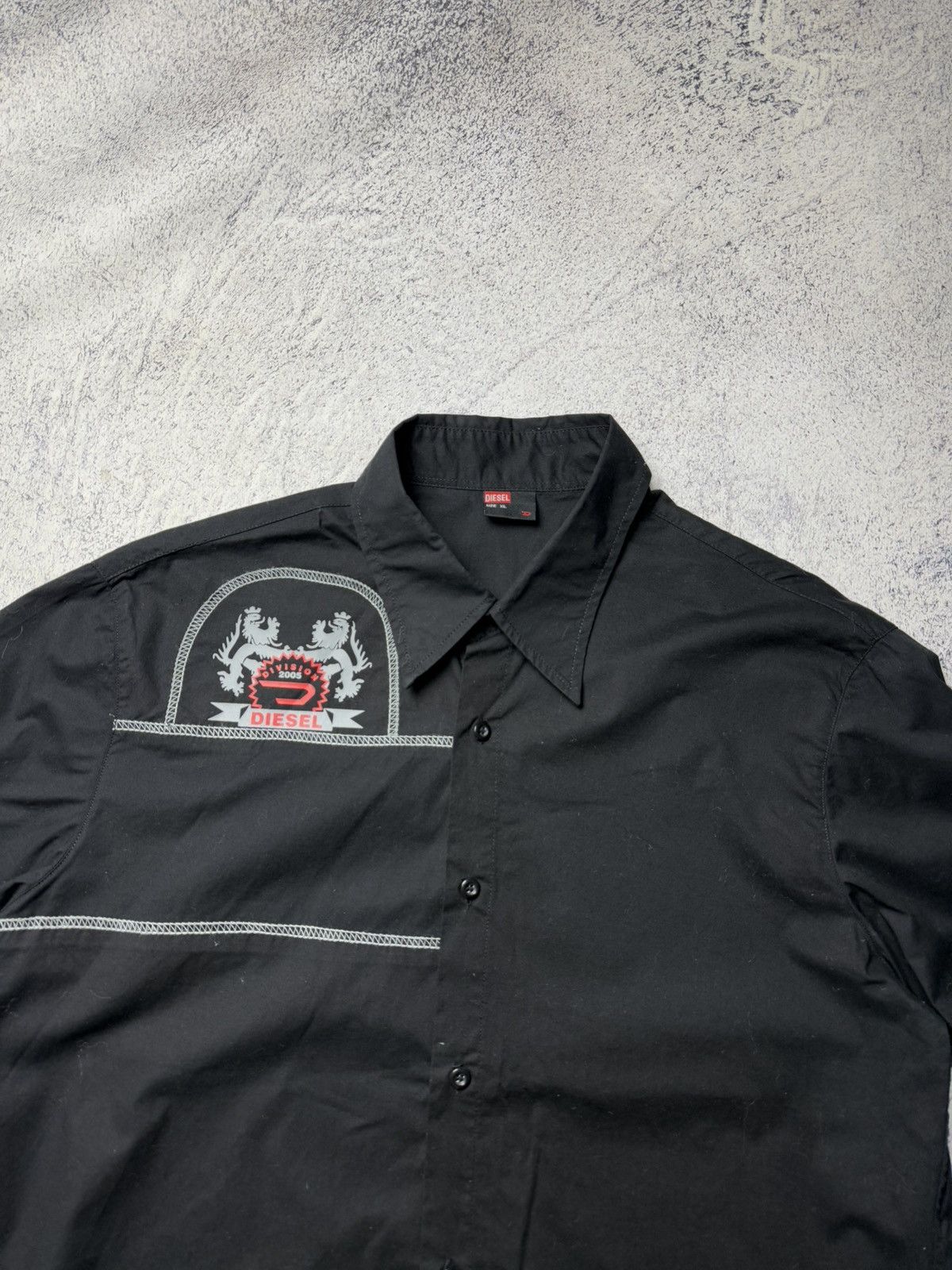 Diesel Vintage Diesel Shirt Big Logo Y2K Division 2005 USA Size US L / EU 52-54 / 3 - 8 Thumbnail