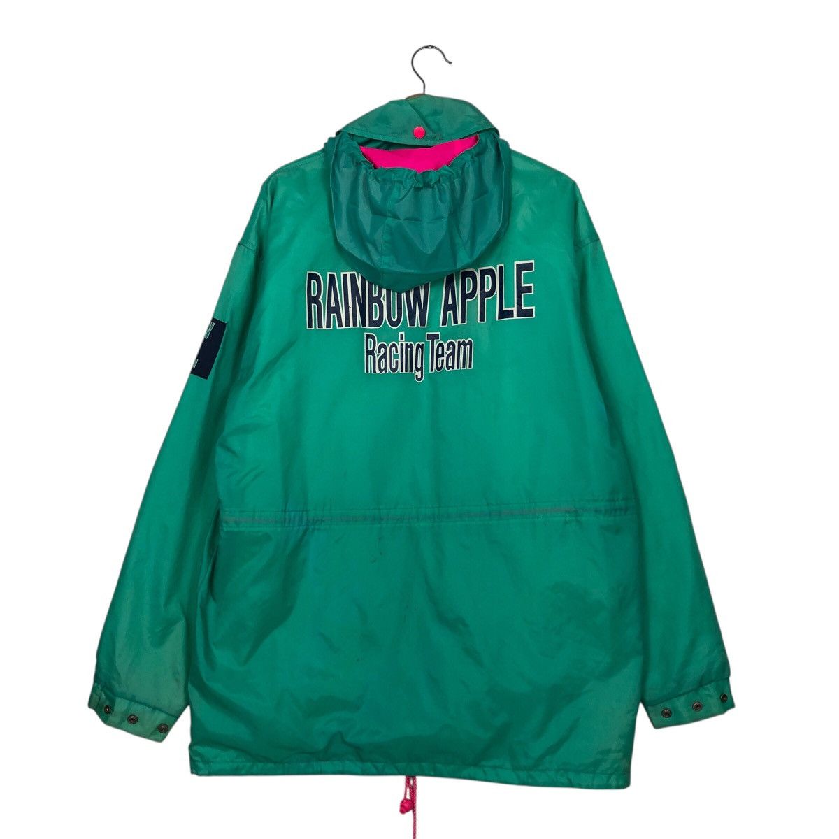 Japanese Brand 📌Vintage Bomber Jacket Sports Rainbow Apple Racing Team Size US L / EU 52-54 / 3 - 11 Thumbnail