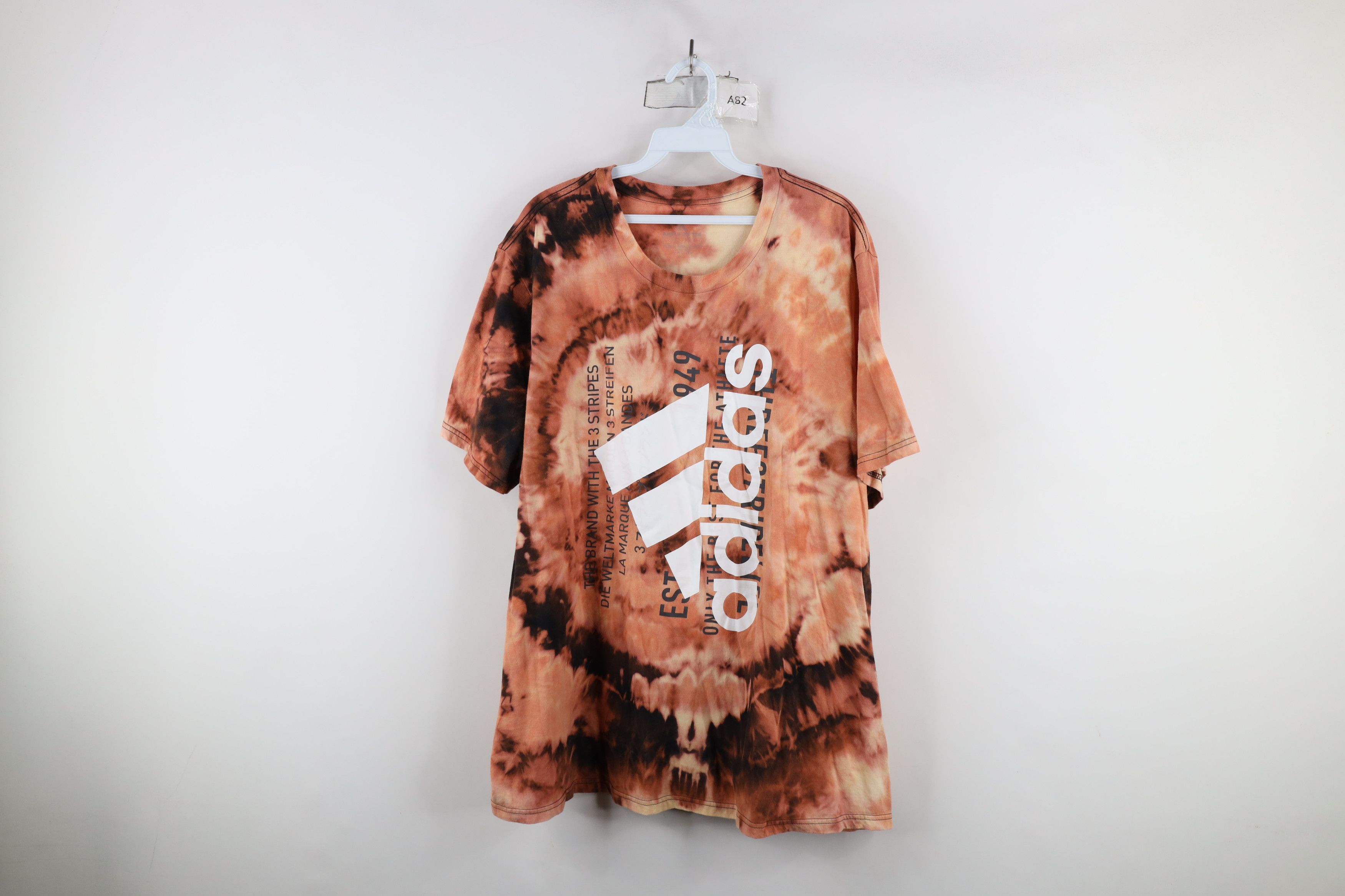 Adidas × Vintage Vintage Y2K Adidas Big Logo Acid Wash Short Sleeve T-Shirt Size US XXL / EU 58 / 5 - 1 Thumbnail
