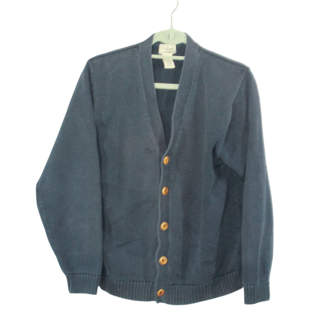 L.L. Bean L.L. Bean Navy Cotton Button Cardigan L Retro Naturecore Size US L / EU 52-54 / 3 - 1 Thumbnail