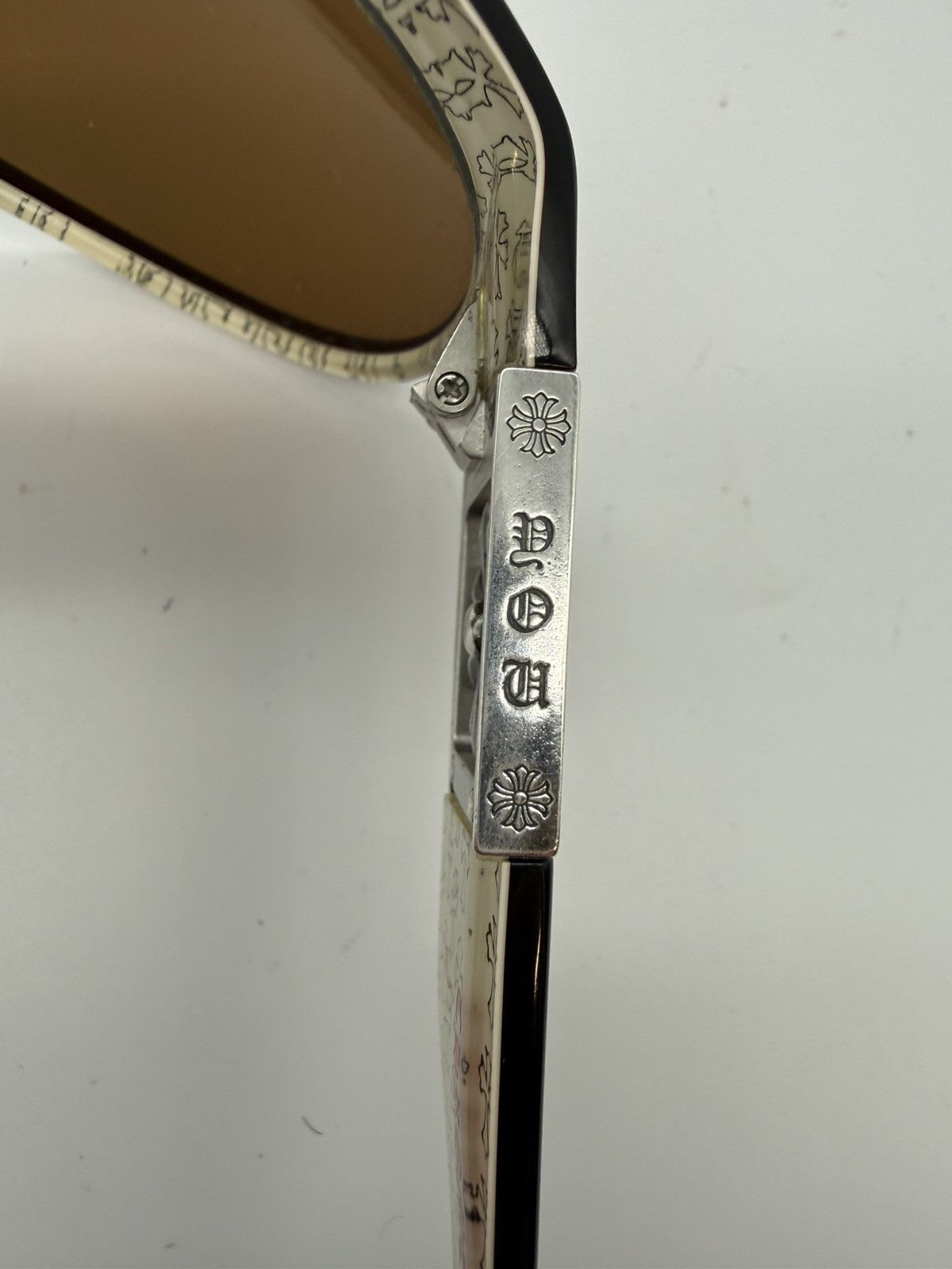 Chrome Hearts Chrome Hearts "FUCK YOU" Aviator Sunglasses – Cross Print Size ONE SIZE - 7 Thumbnail