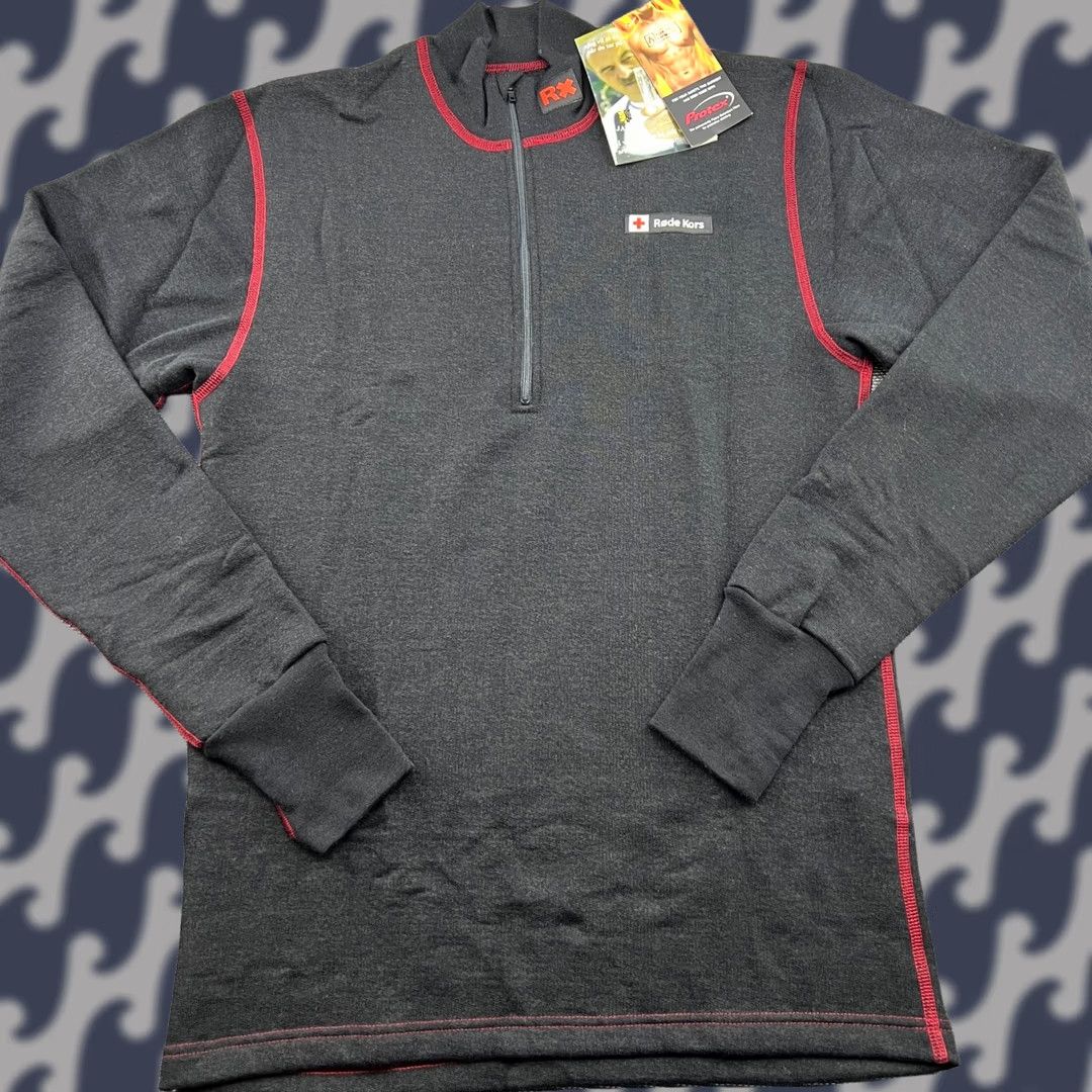 Vintage Janus Mens Merino Base Layer Shirt Small Black 1/4 Zip Protex Wool Thermal Breathable Moisture Wicking Shirt Mens Regular XS? Size US S / EU 44-46 / 1 - 1 Thumbnail