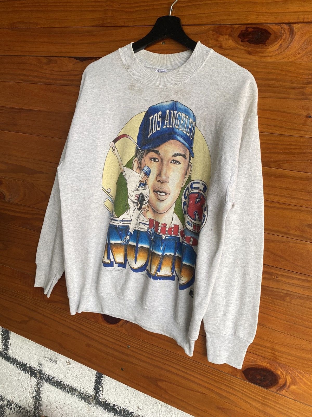 Vintage Vintage 1990s Hideo Nomo Los Angeles Dodgers Sweatshirt Size US M / EU 48-50 / 2 - 4 Thumbnail
