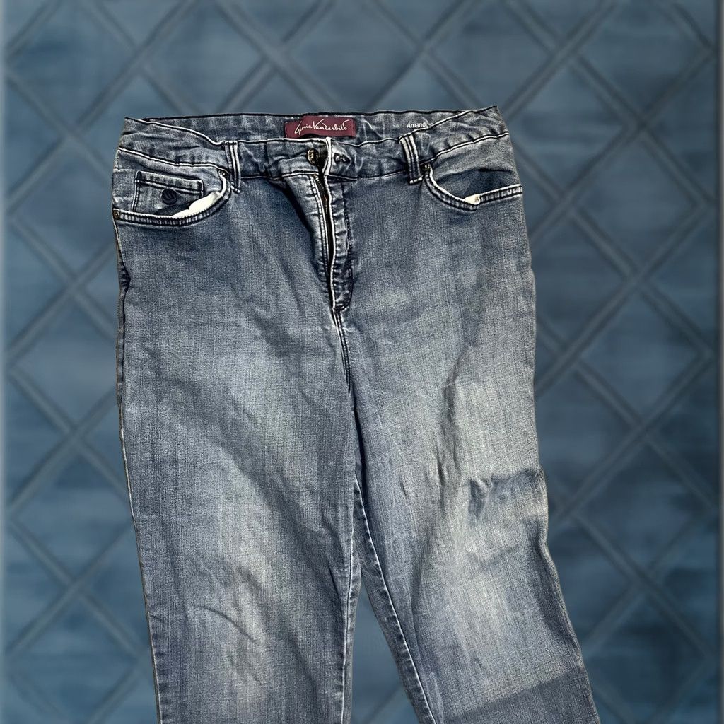 Gloria Vanderbilt Gloria Vanderbilt Jeans Womens 14 Amanda 2.0 Slim Leg Denim Blue Regular Size 36" / US 14 / IT 50 - 1 Thumbnail