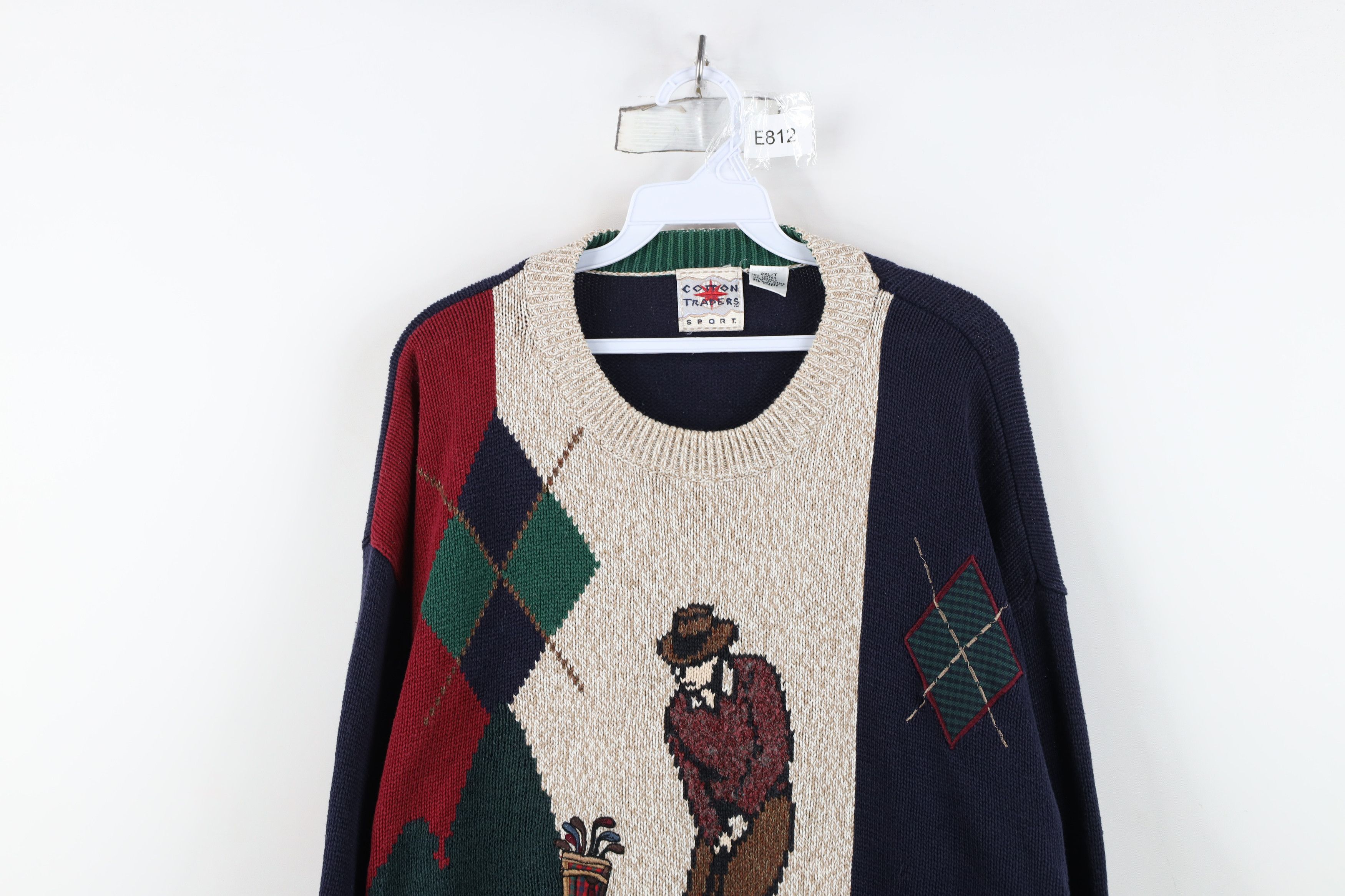 Vintage Vintage 90s Streetwear All Over Print Knit Crewneck Sweater Size US XXL / EU 58 / 5 - 2 Thumbnail