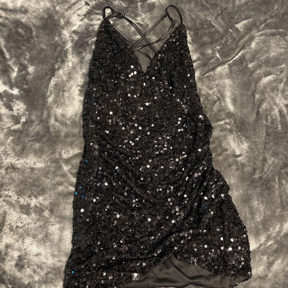 Other Black Sequin Mini Dress Size XS / US 0-2 / IT 36-38 - 2 Thumbnail