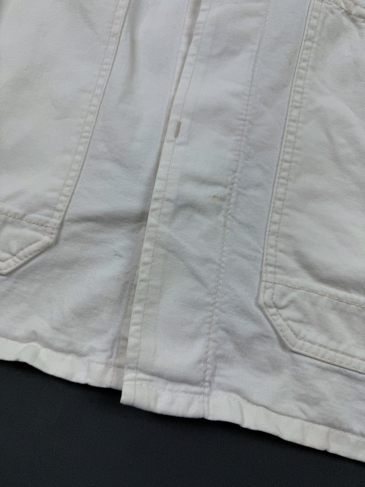 Vintage 70-80ʼs Vintage White Cotton Work Jacket Size US XL / EU 56 / 4 - 4 Thumbnail