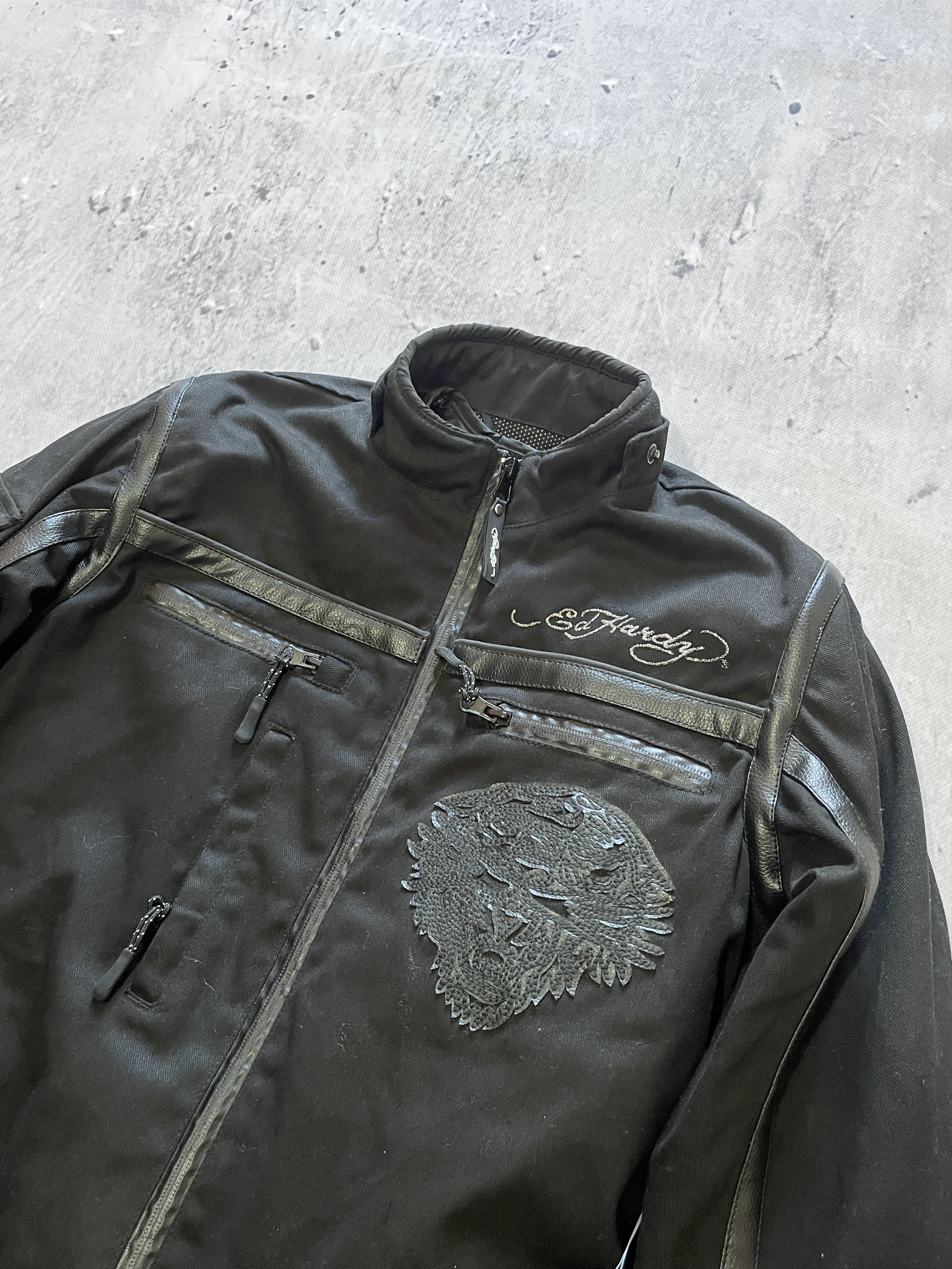 Ed Hardy BNWT ED HARDY MOTORSPORTS BLACK WOMENS MOTORCYCLE JACKET Size XS / US 0-2 / IT 36-38 - 3 Thumbnail
