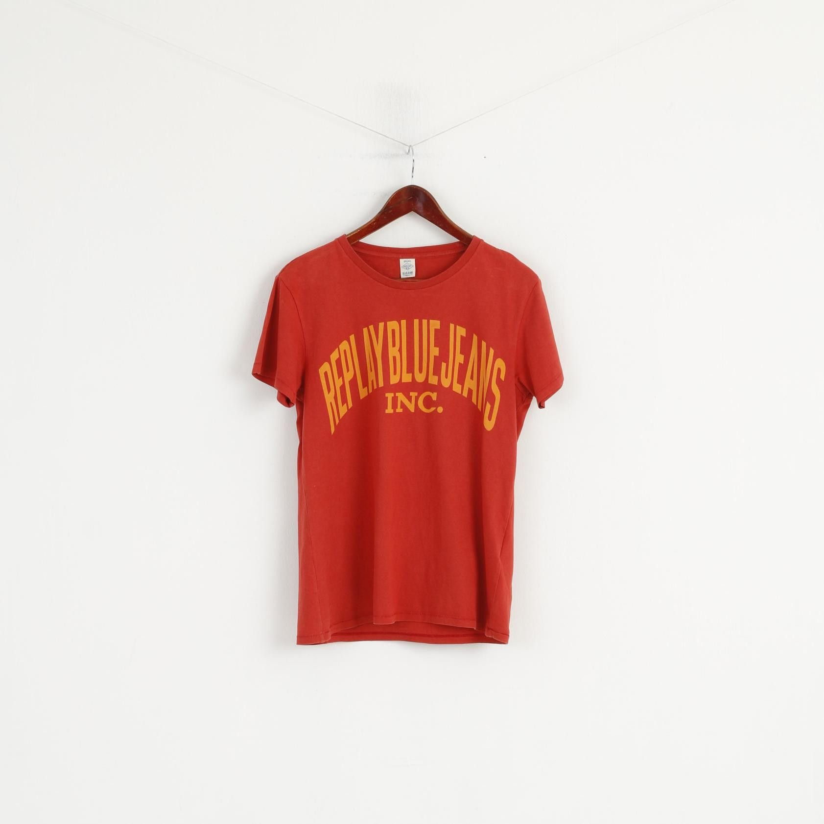 Replay Replay Men M Shirt Orange Graphic Cotton Crew Neck 6399 Size US M / EU 48-50 / 2 - 2 Thumbnail