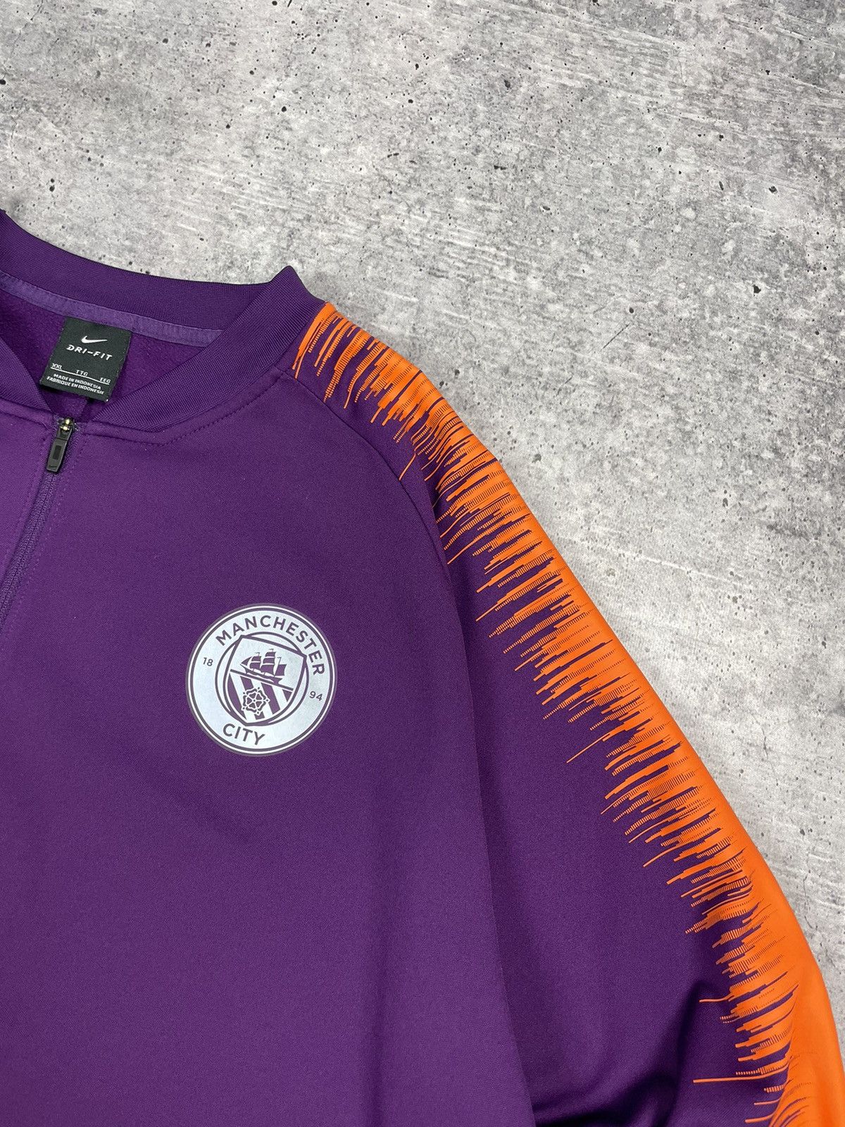Nike × Vintage Vintage Nike Y2K Manchester City Reflective Logo Zip Olympic Size US XXL / EU 58 / 5 - 7 Thumbnail