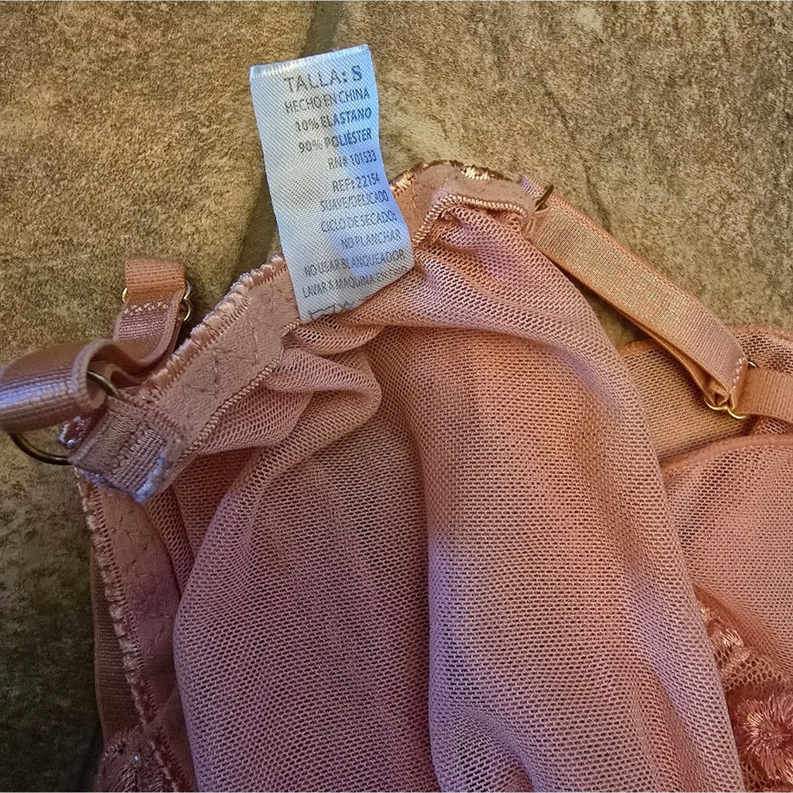 Other Coral Lace Detailed Babydoll Pajama Top Size ONE SIZE - 3 Thumbnail