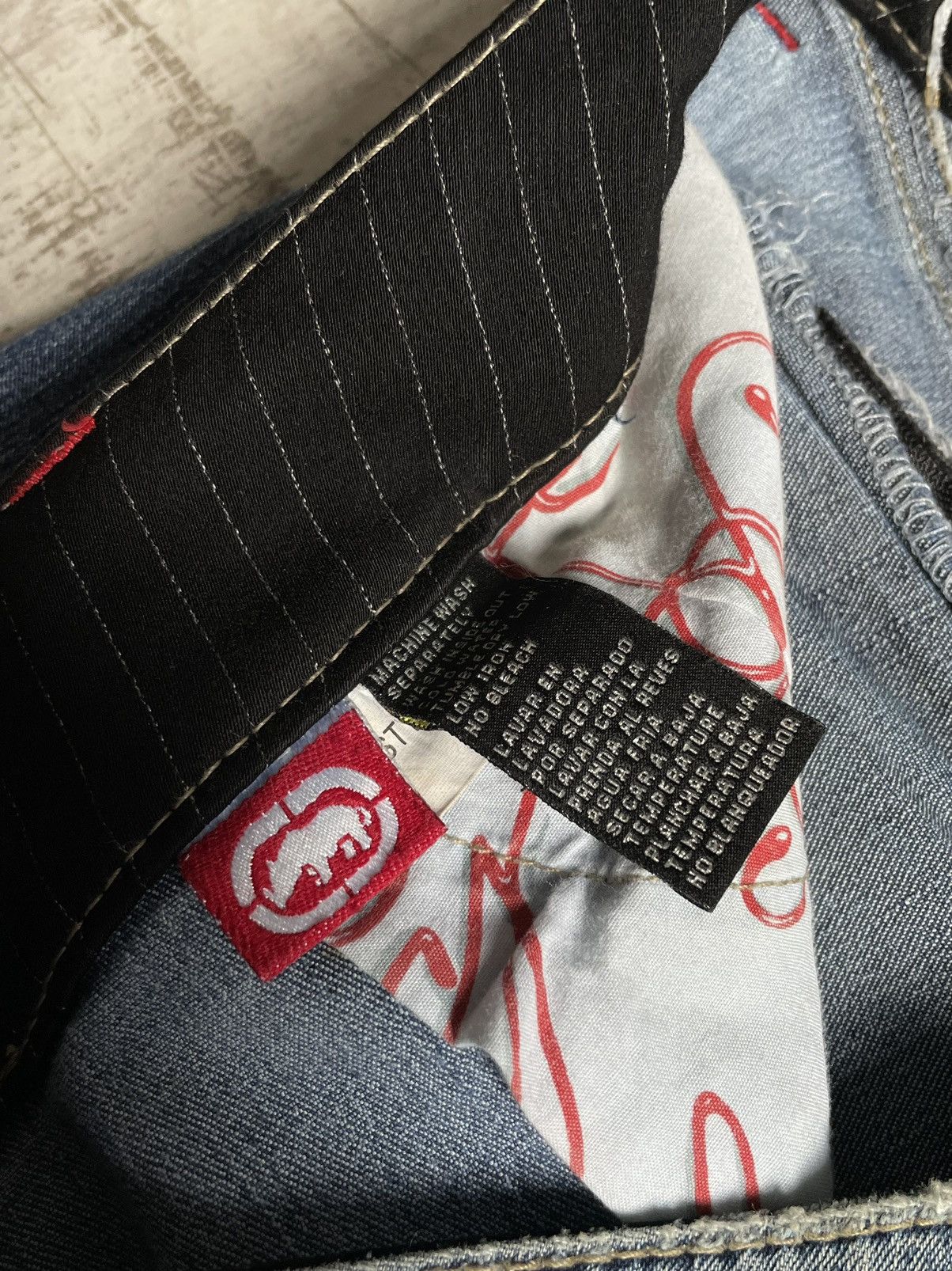 Ecko Unltd. Vintage 00’s Ecko Unltd Flare Y2K Denim Jeans Distressed Size 28" / US 6 / IT 42 - 10 Thumbnail
