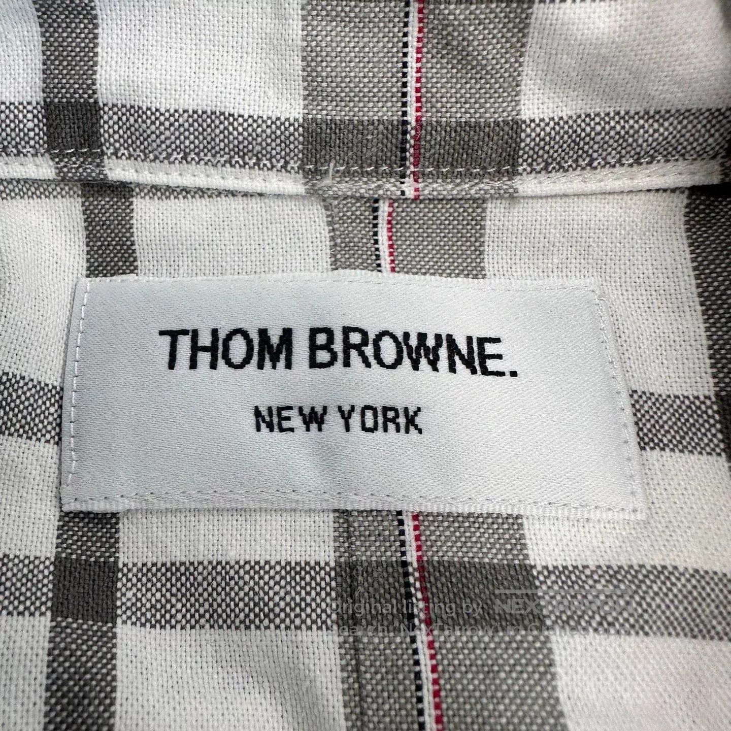 Thom Browne Thom Browne Gray Plaid Collar Button Shirt. Size US XS / EU 42 / 0 - 3 Thumbnail