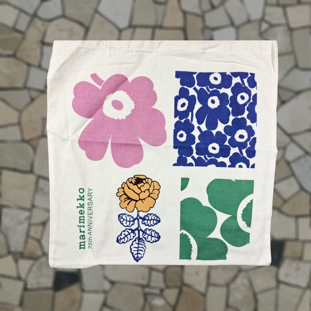 Marimekko Marimekko AE Vankka 75th Anniversary Limited Kioski Tote Bag Multicolor Canvas Tote Unisex Adults 16x17in Size ONE SIZE - 1 Thumbnail