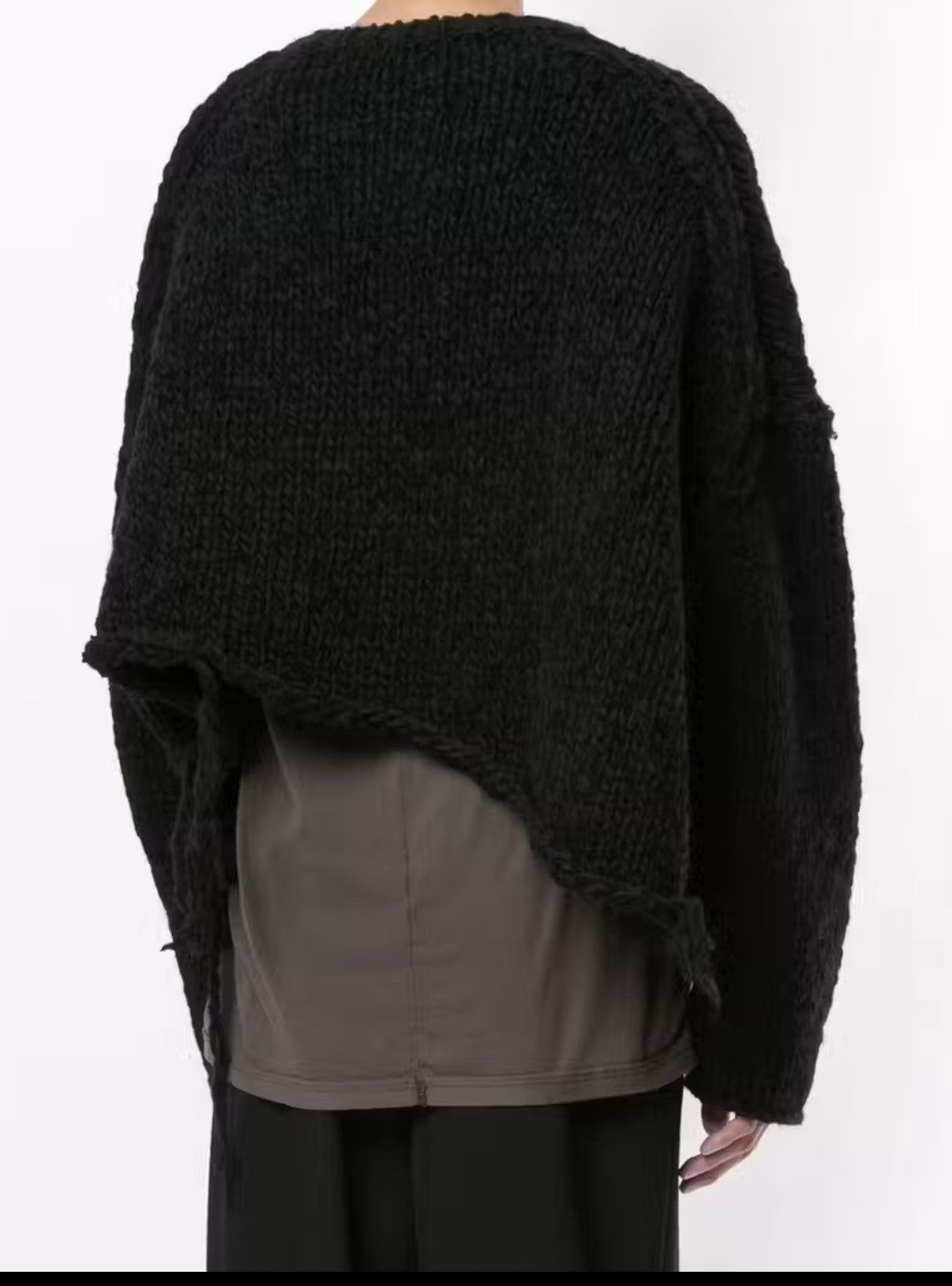 Yohji Yamamoto Archive Yohji Yamamoto FW20 Cropped Oversized Sweater Size US L / EU 52-54 / 3 - 2 Thumbnail