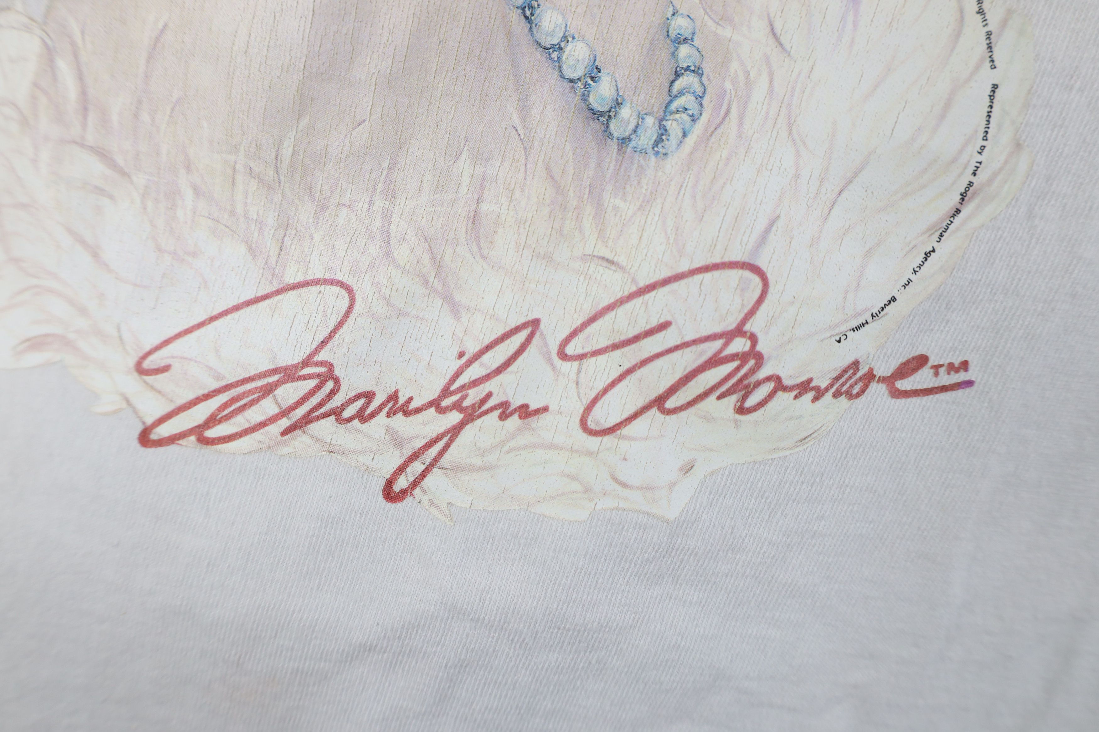 Vintage Vintage 90s Marilyn Monroe Short Sleeve T-Shirt White USA Size XL / US 12-14 / IT 48-50 - 7 Thumbnail