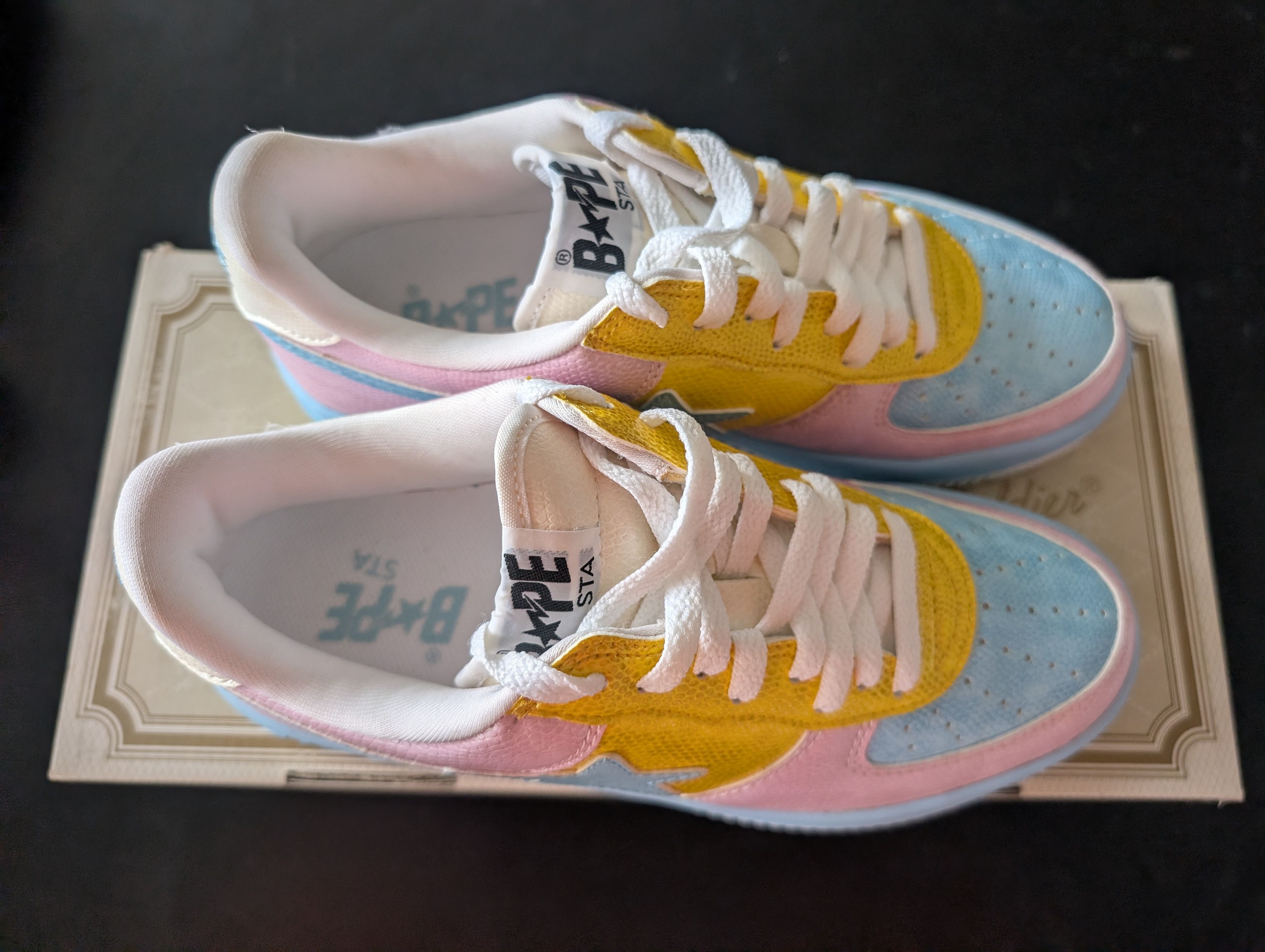 Bape Bapesta Sax/Pink Size US 6.5 / EU 39-40 - 3 Thumbnail