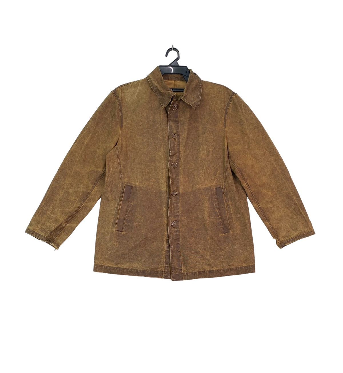 Vintage Vtg 90s TETE HOMME coated brown jacket Size US M / EU 48-50 / 2 - 1 Thumbnail