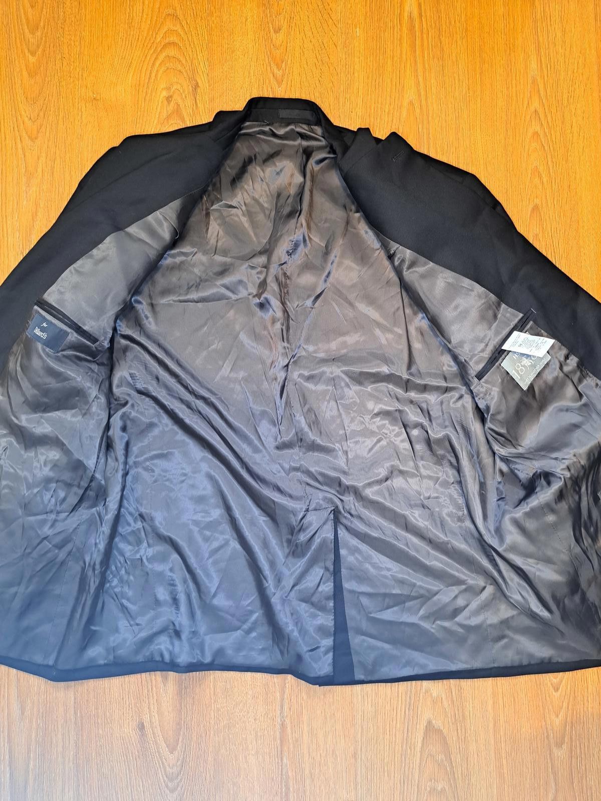 Hart Schaffner Marx Hart Schaffner Marx Blazer Mens 50L Black Wool Silver Button Size 50L - 8 Thumbnail