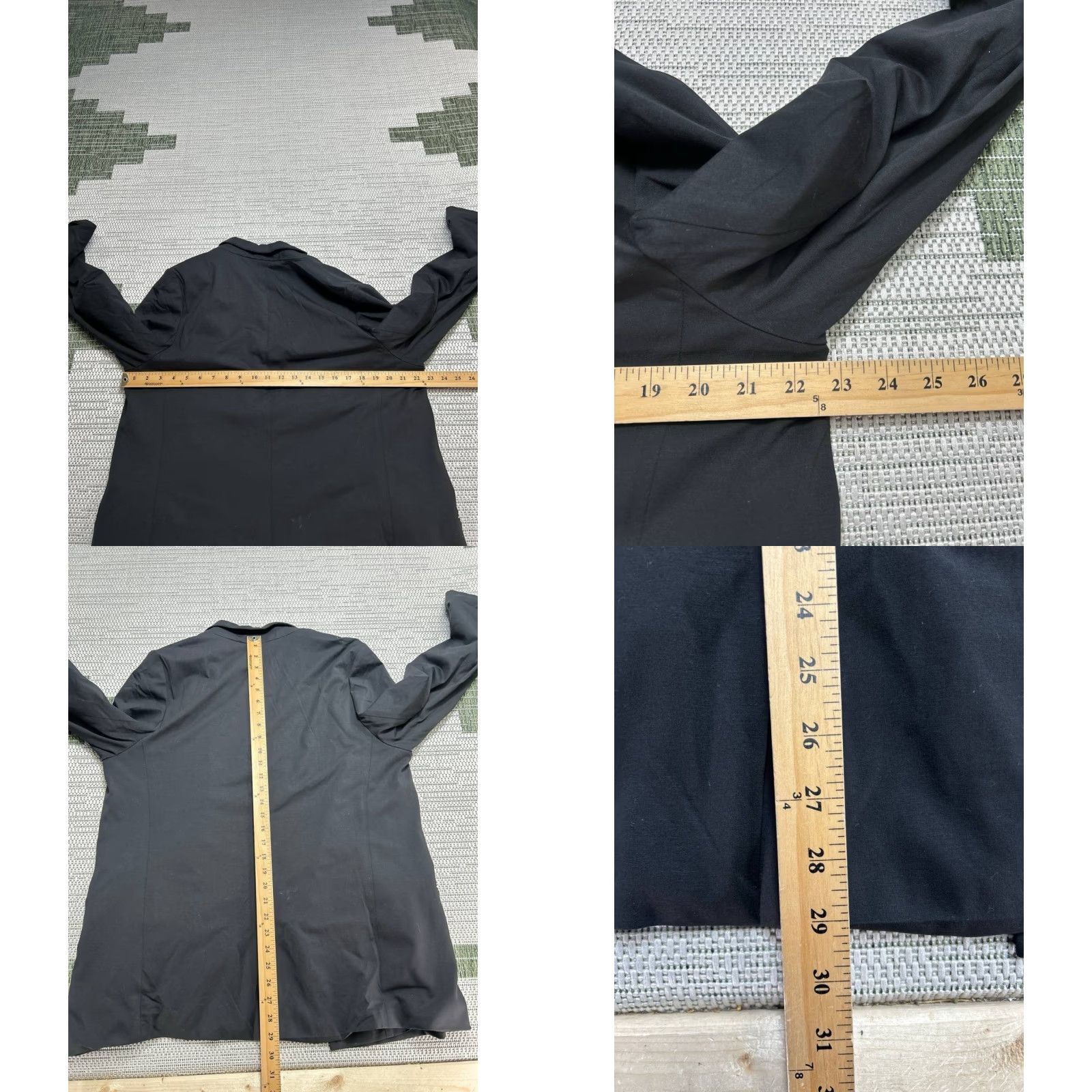 Allsaints All Saints Jacket Womens 10 Black Open Front Lightweight Overcoat Size L / US 10 / IT 46 - 8 Thumbnail