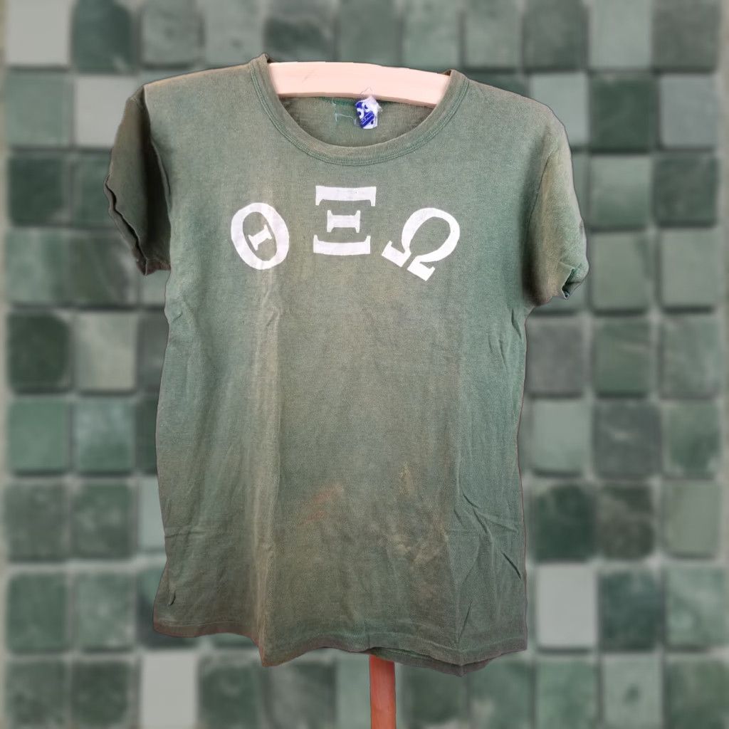 Vintage VINTAGE T-SHIRT Green Cotton Jersey 60's Post College Sport Sun Faded Single Stitch SZ Large MENS Size US L / EU 52-54 / 3 - 1 Thumbnail