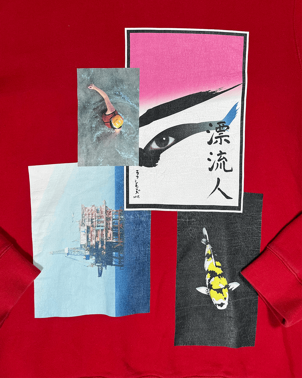 Raf Simons Raf Simmons SS15 'Koi' Print collage red jumper Size US M / EU 48-50 / 2 - 4 Thumbnail