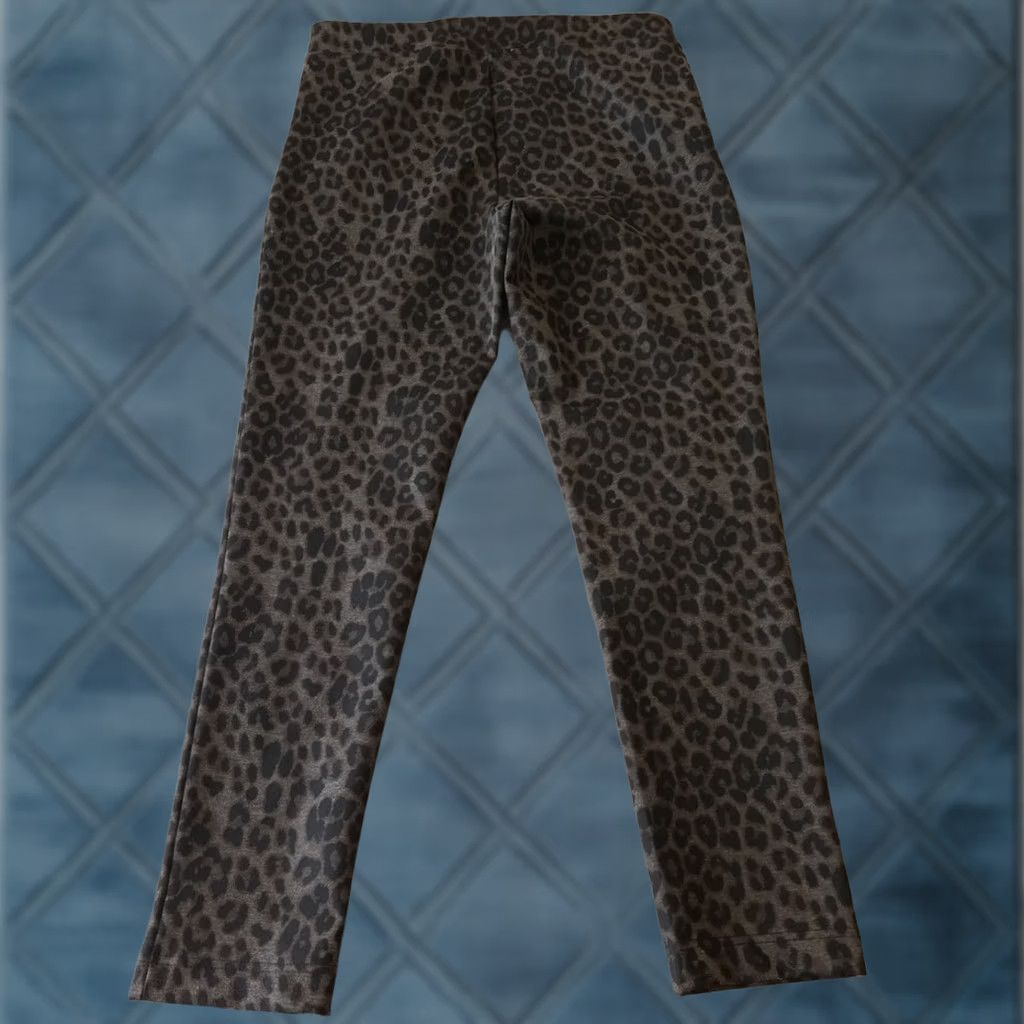 Calvin Klein Calvin Klein Ankle Pants Womens Medium Black Gray Animal Print Pull On Skinny Size 32" / US 10 / IT 46 - 1 Thumbnail