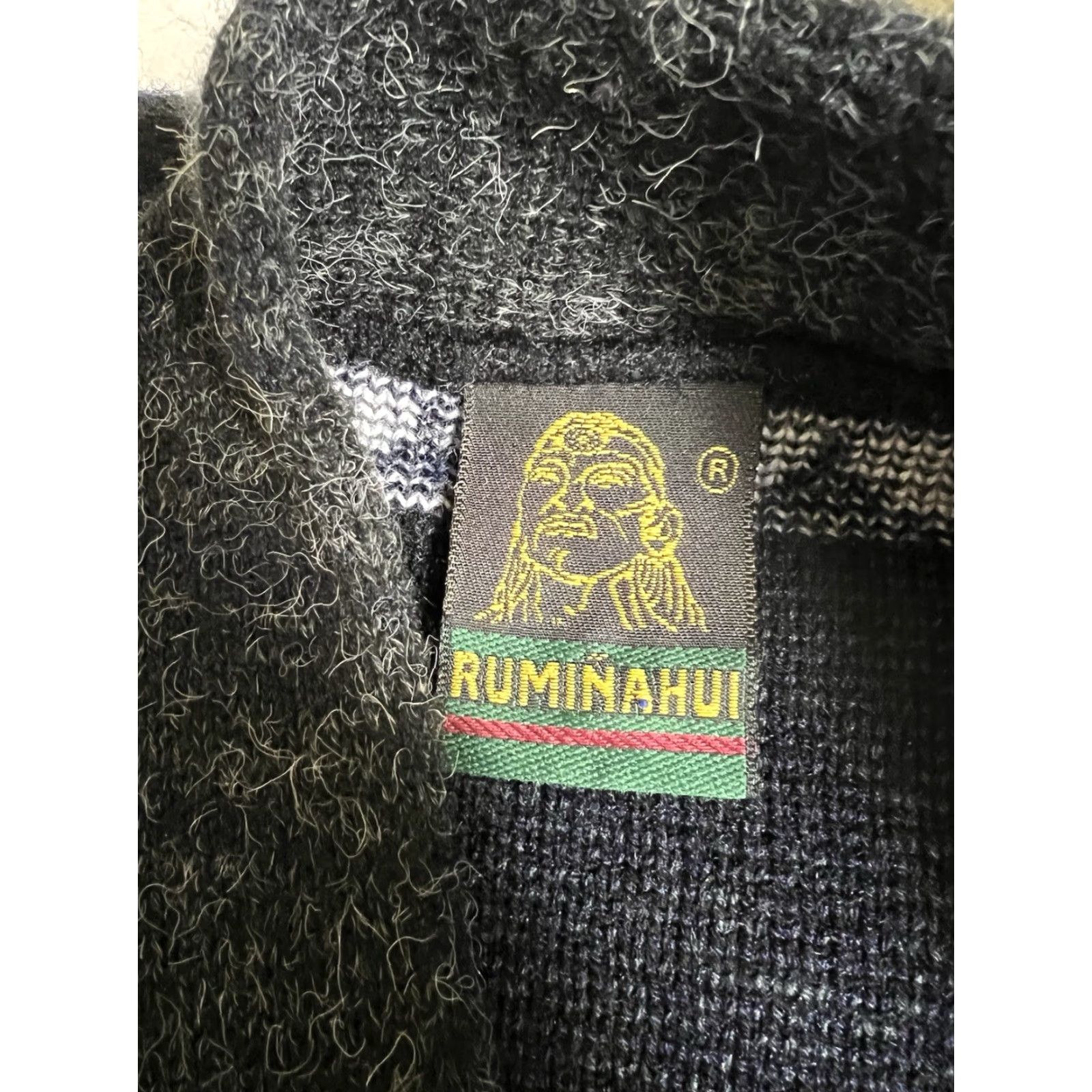 Native Tedijos Ruminahui Wool Alpaca Llama Native Tribal Cardigan Sweater XL Size US XL / EU 56 / 4 - 4 Thumbnail