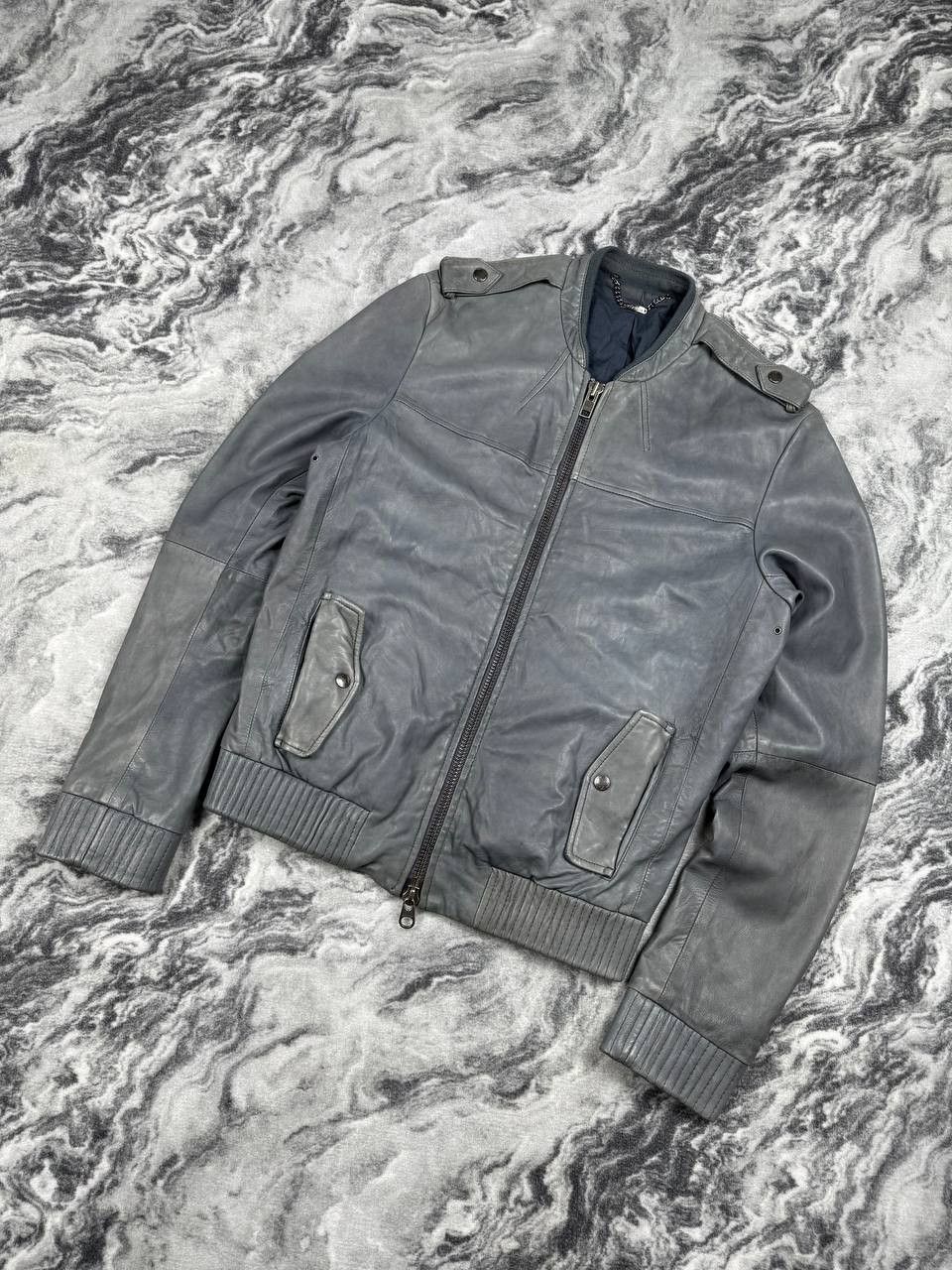 Allsaints Vintage Allsaints Leather Bomber Jacket Biker 00s Y2K Size US M / EU 48-50 / 2 - 1 Thumbnail