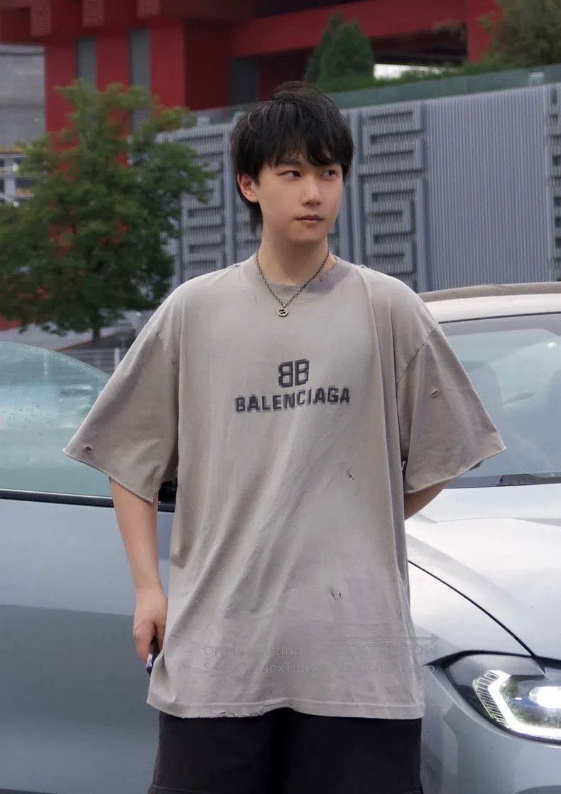 Balenciaga Balenciaga Mosaic Fuzzy Logo Hole Ripped Distressed Short- Size US XXS / EU 40 - 7 Thumbnail